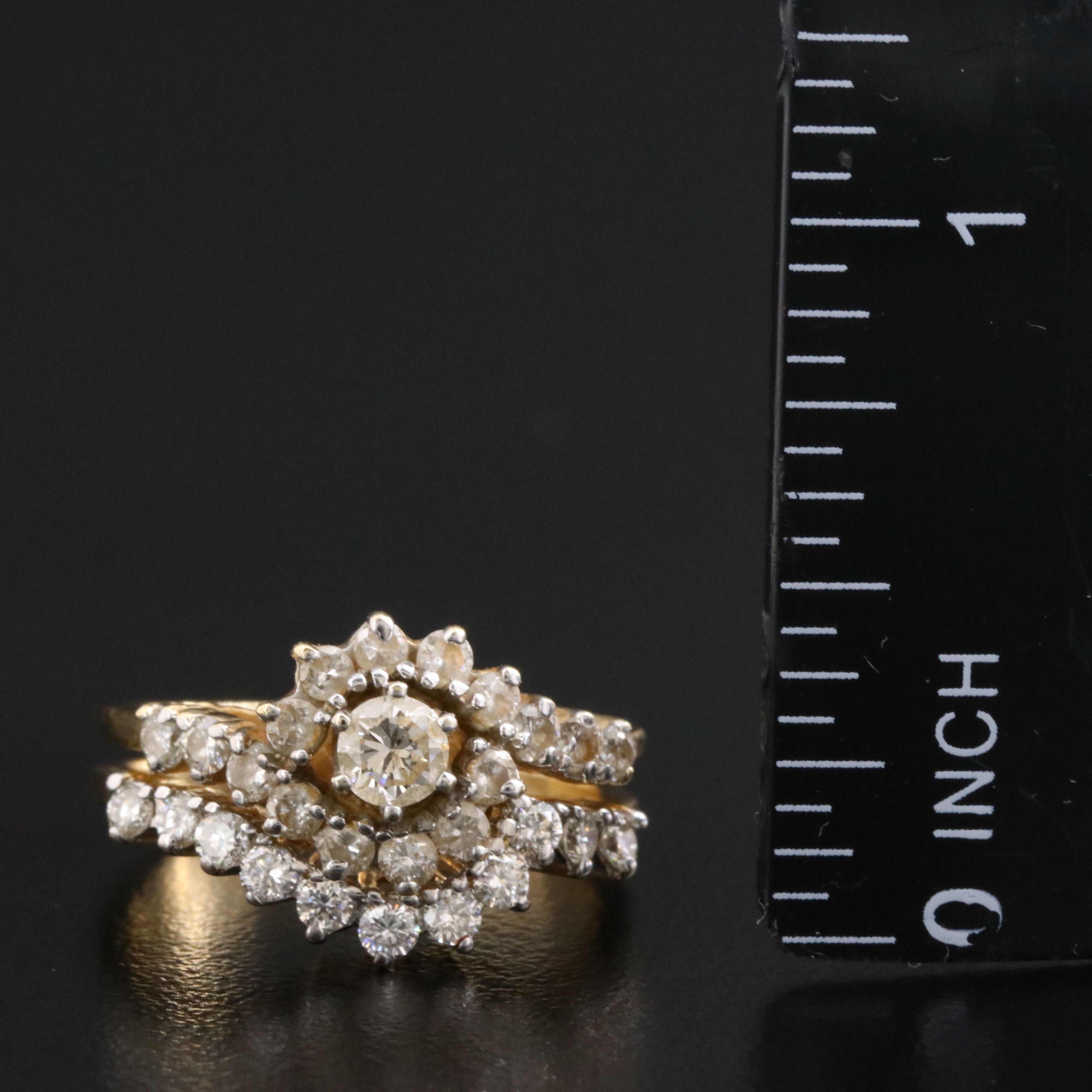 14K 1.00 CTW Diamond Ring Set