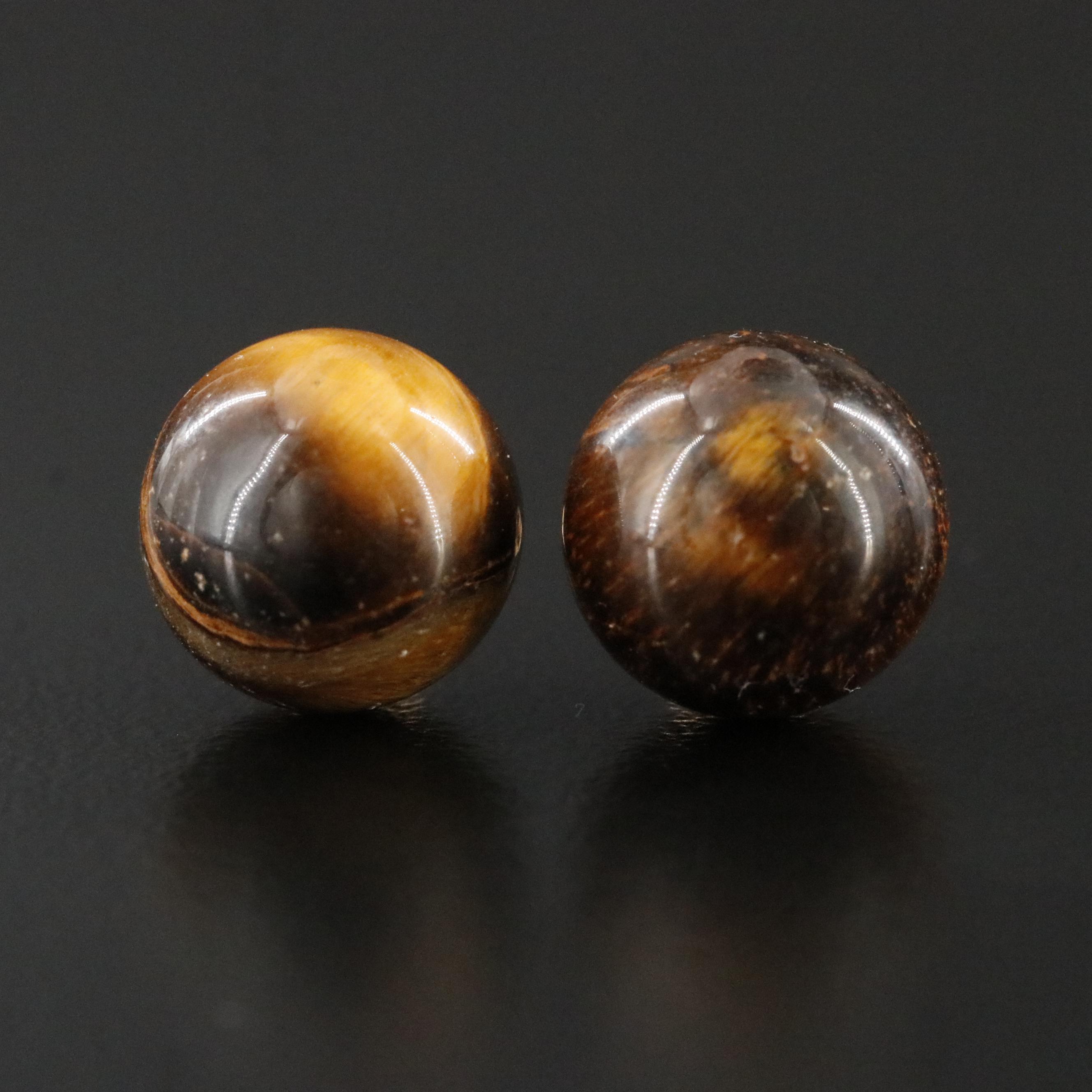 10K Tiger's Eye Earrings