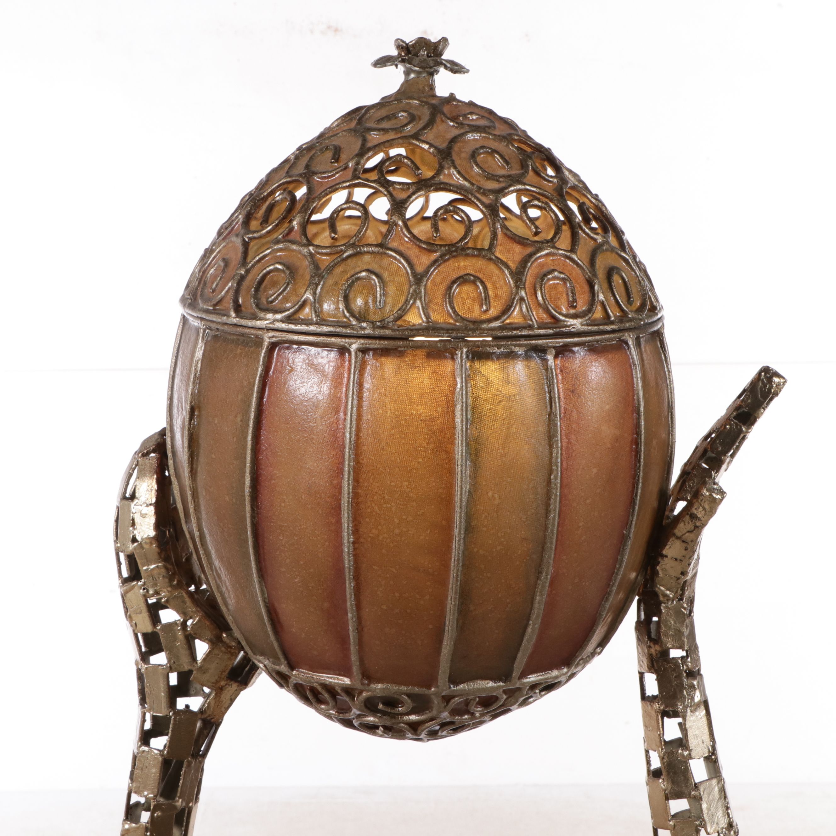 Lifesize Artmax Abstract Metal and Enamel Sculptural Floor Lamp