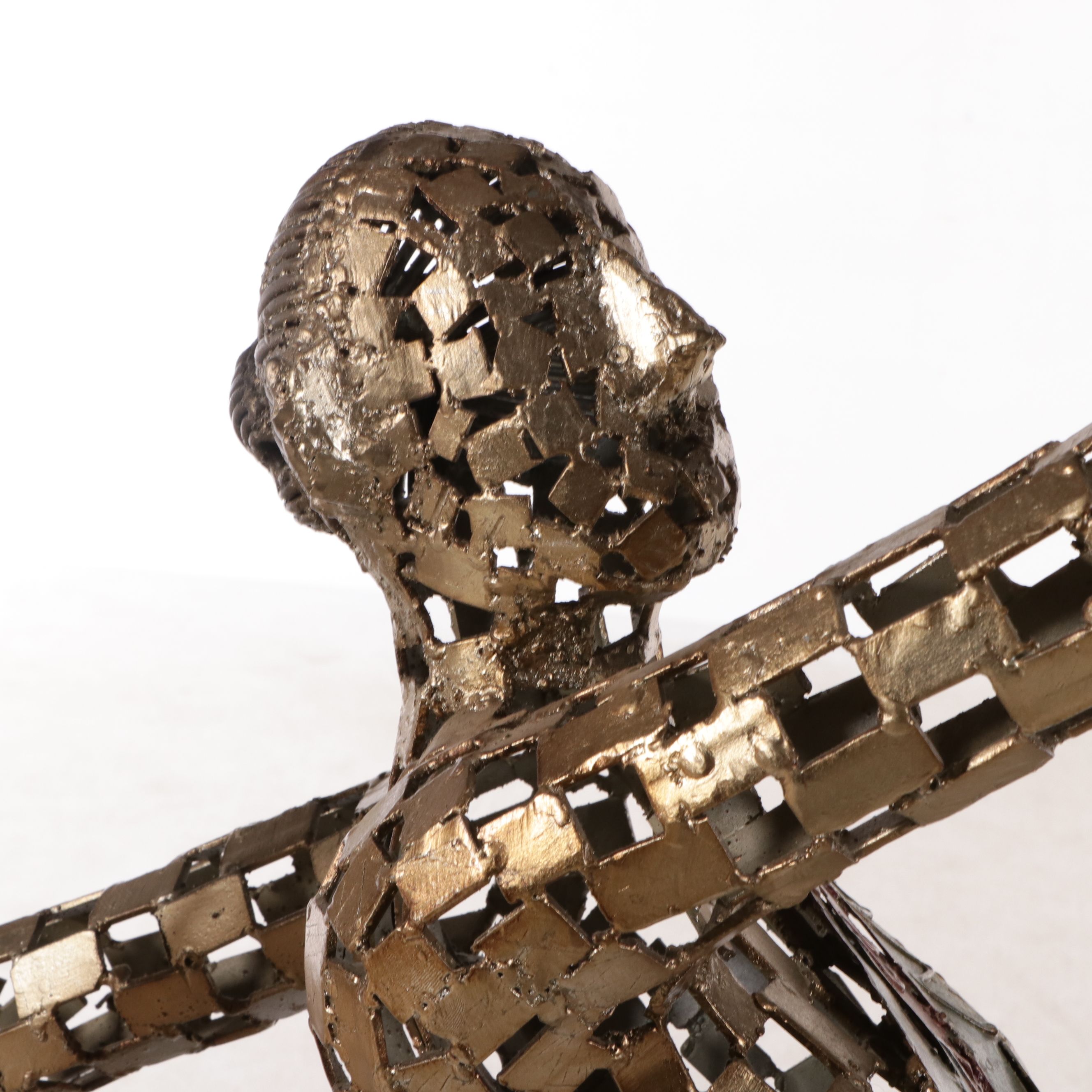 Lifesize Artmax Abstract Metal and Enamel Sculptural Floor Lamp