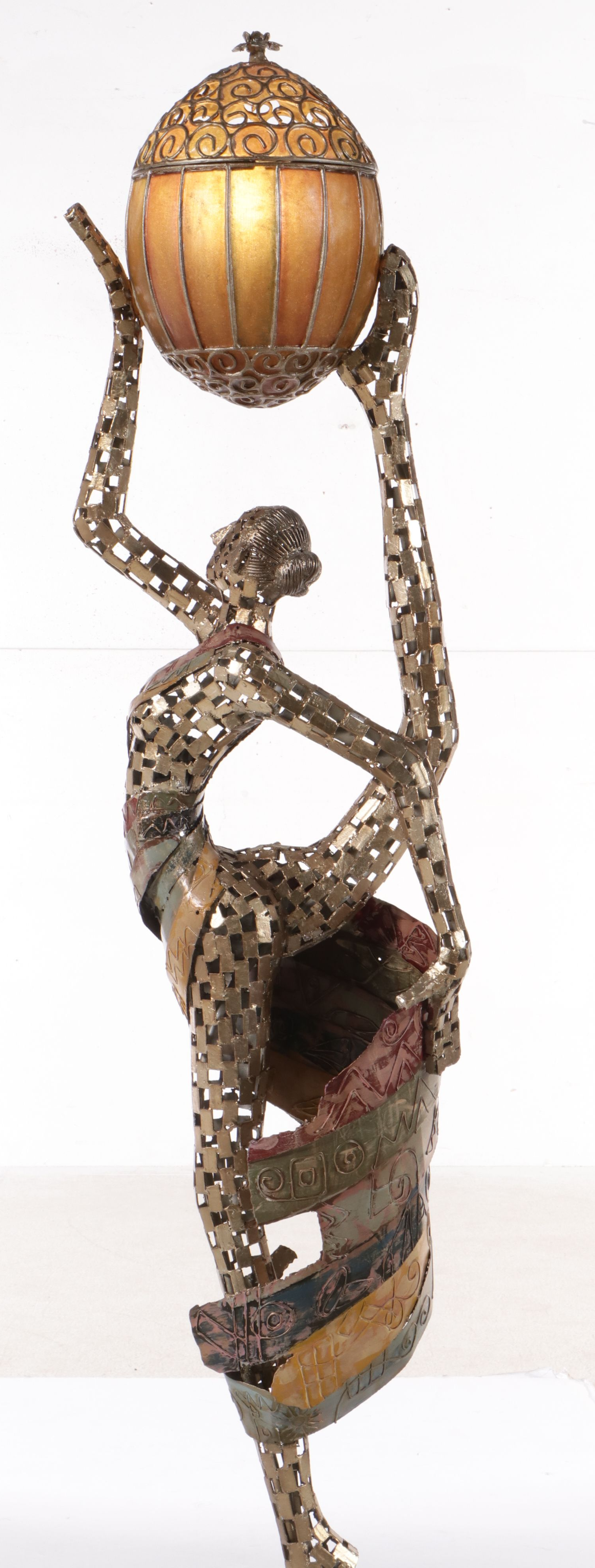 Lifesize Artmax Abstract Metal and Enamel Sculptural Floor Lamp