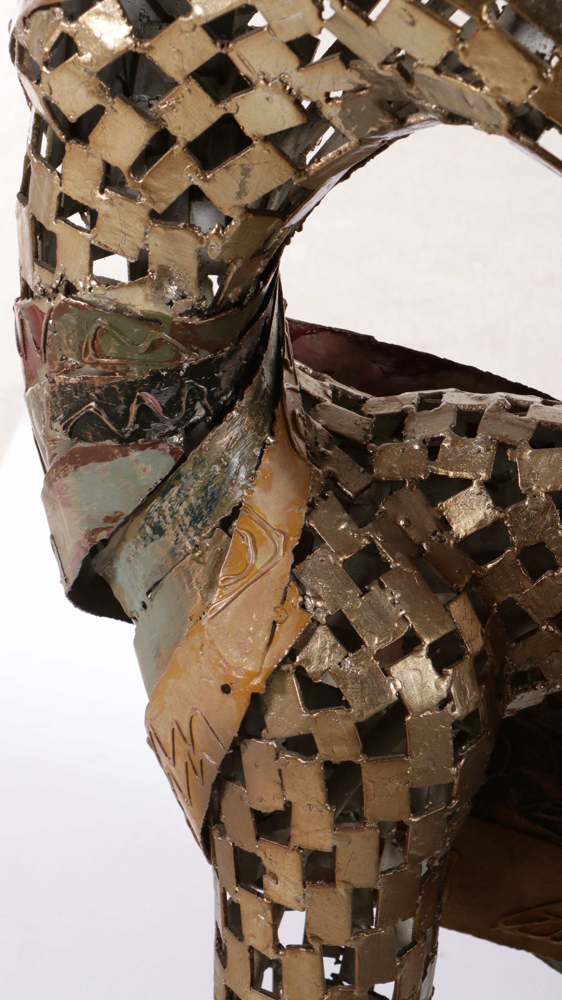 Lifesize Artmax Abstract Metal and Enamel Sculptural Floor Lamp