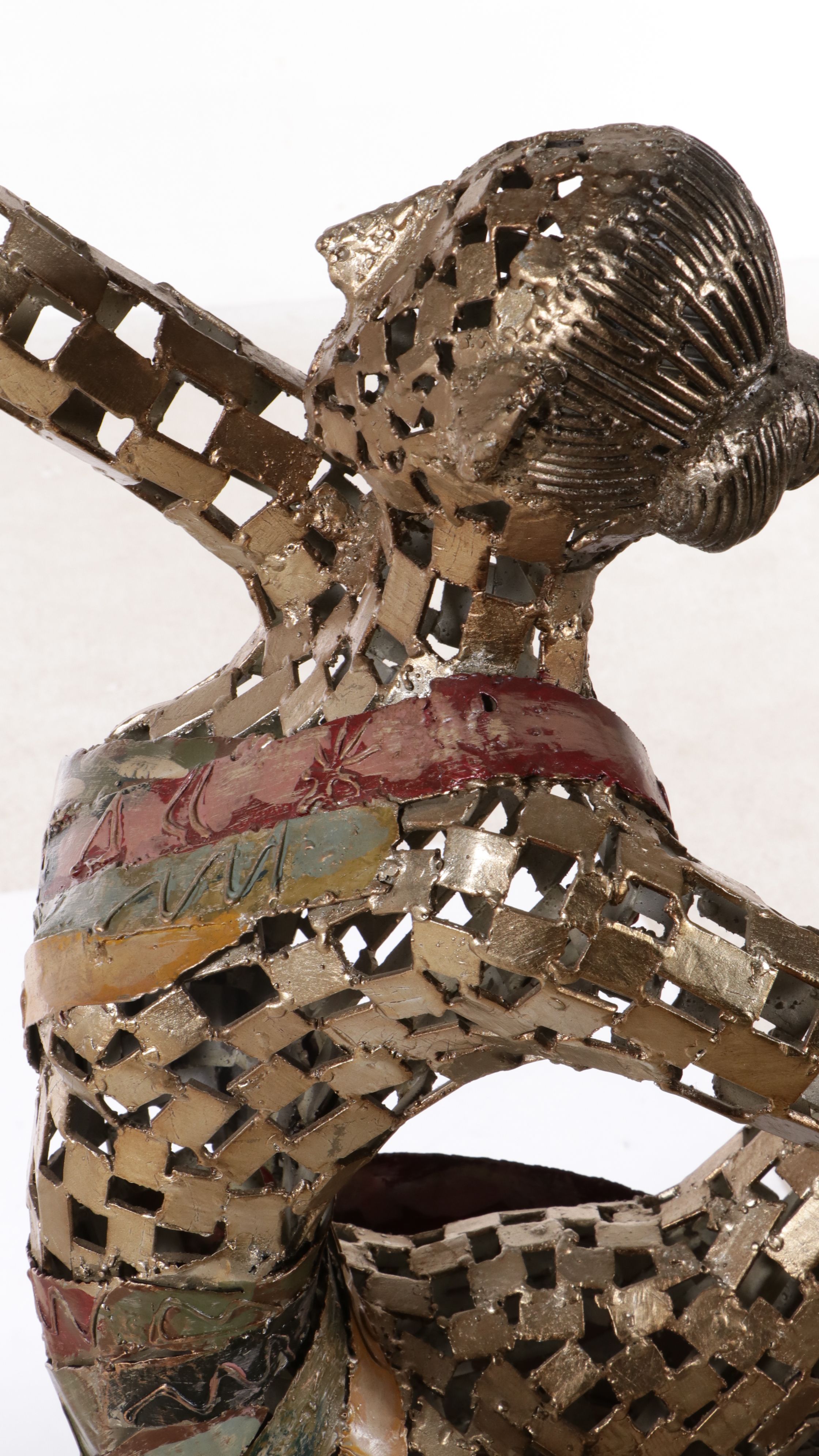 Lifesize Artmax Abstract Metal and Enamel Sculptural Floor Lamp