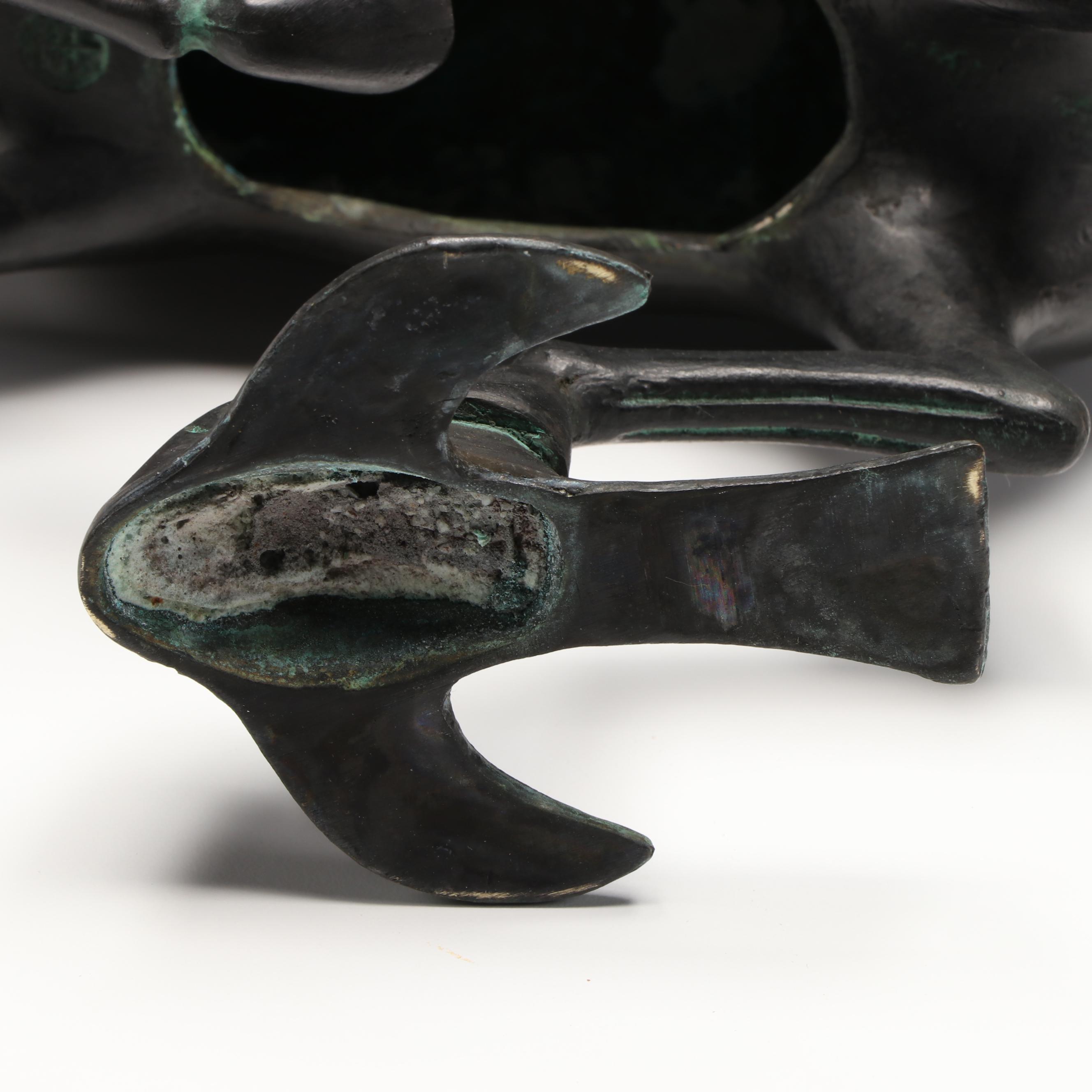 Replica "Flying Horse of Gansu" Patinated Brass Sculpture