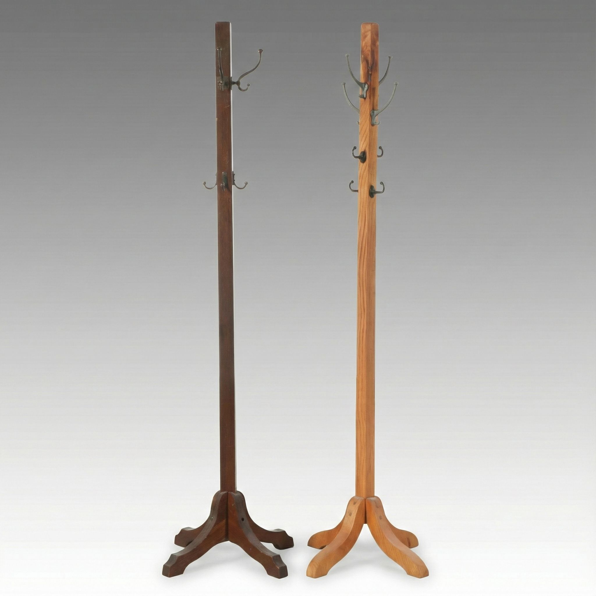 Art Deco Style Oak Coat Racks, Early to Mid-20th Century