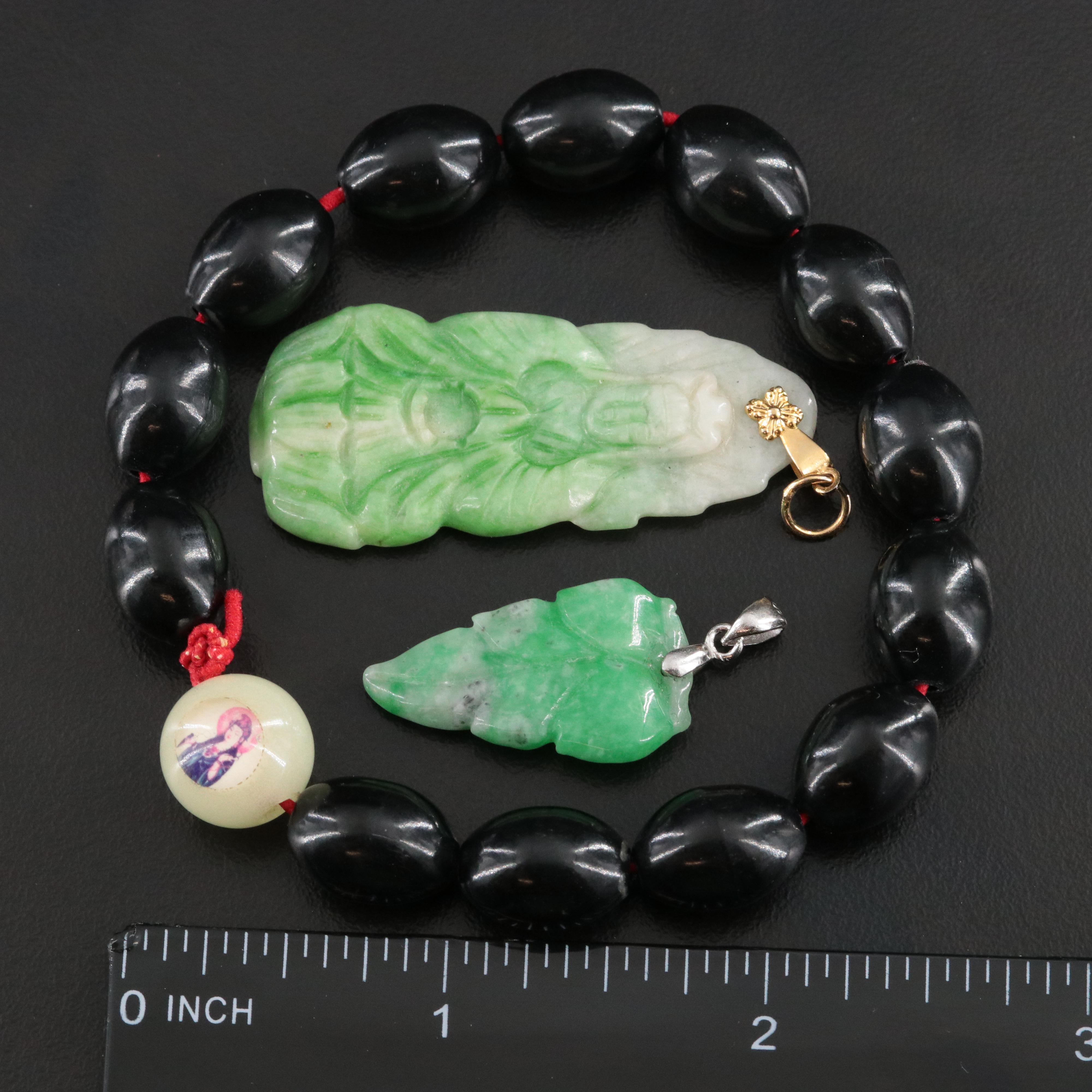 Jadeite Pendants, Necklace and Bracelets