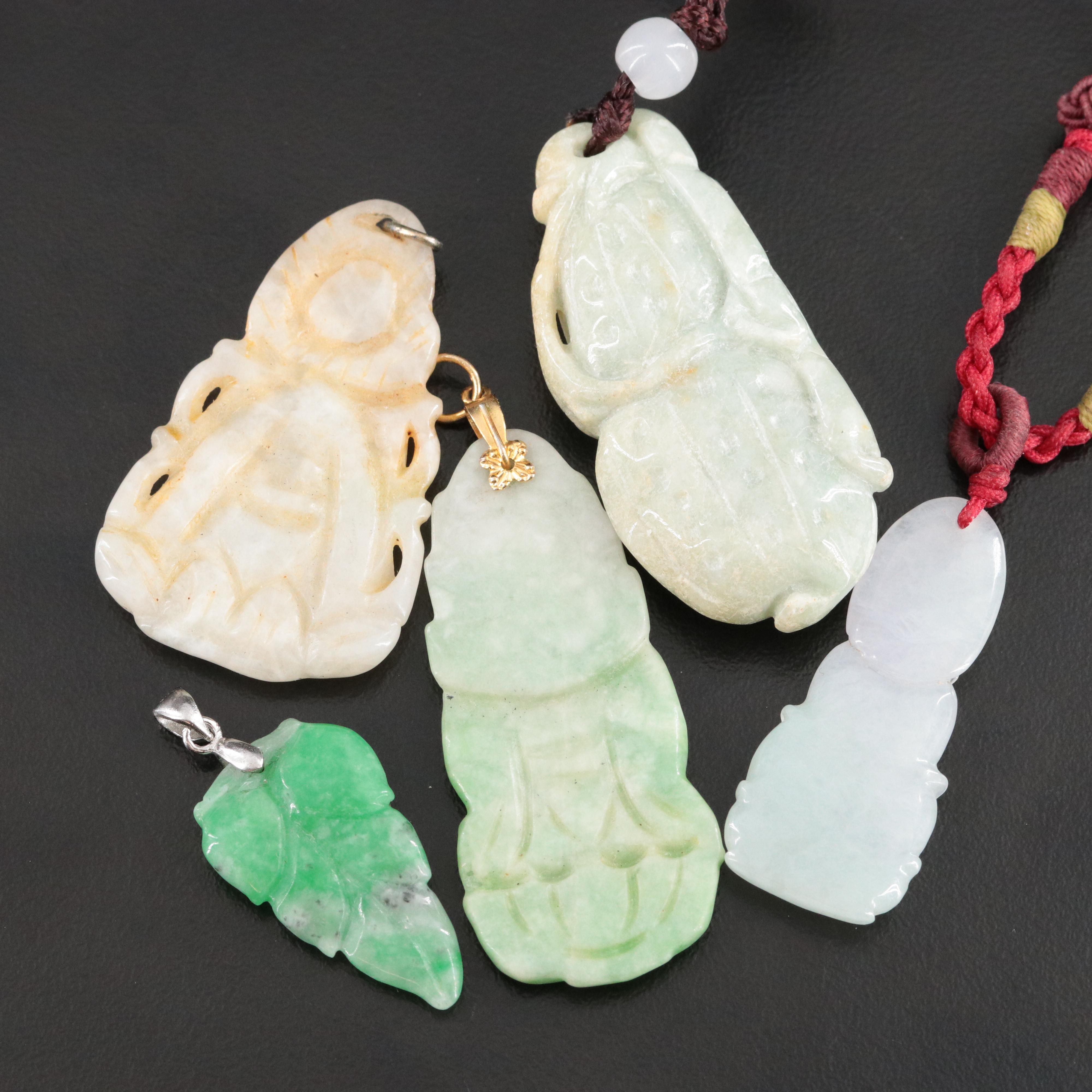 Jadeite Pendants, Necklace and Bracelets
