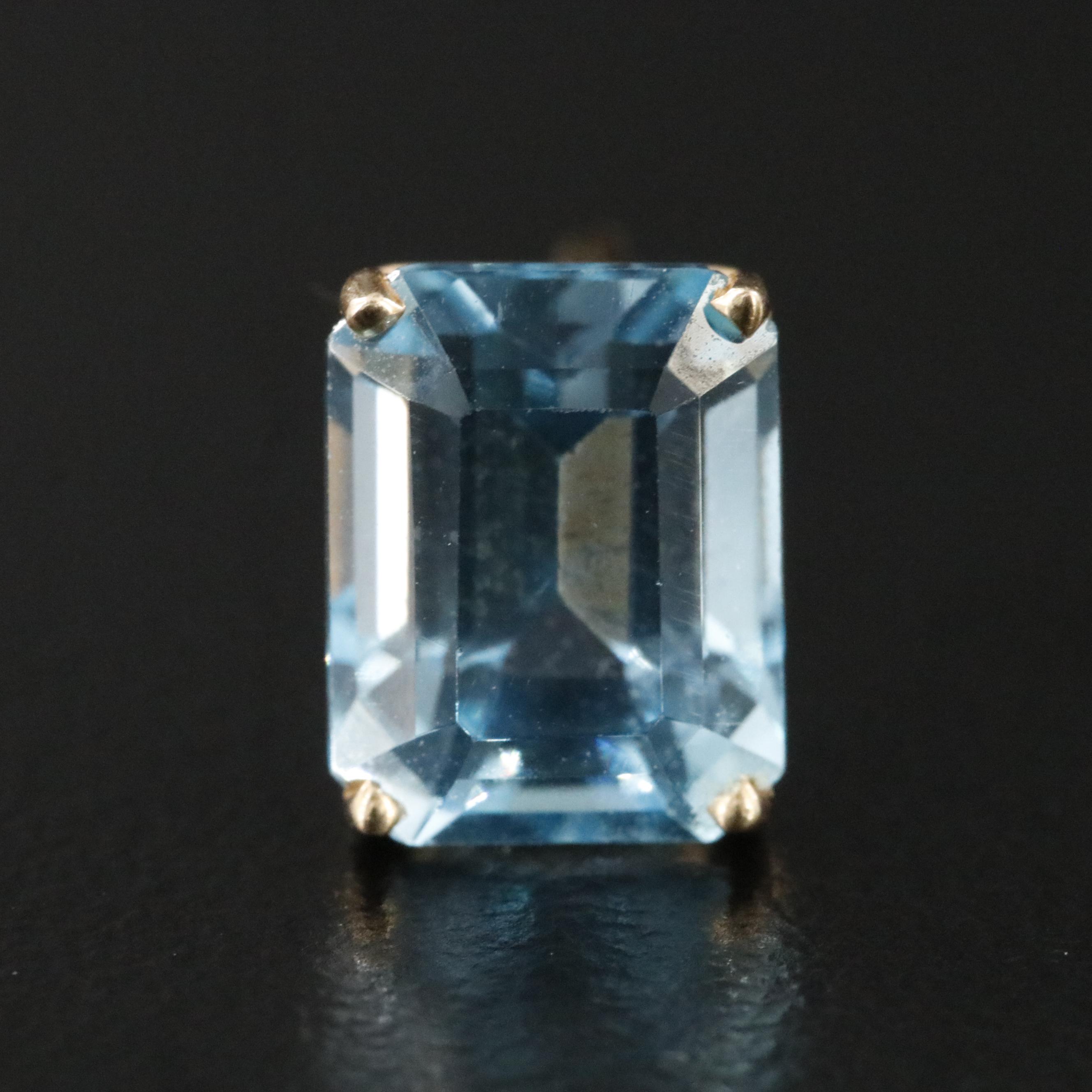 14K Blue Topaz Earrings