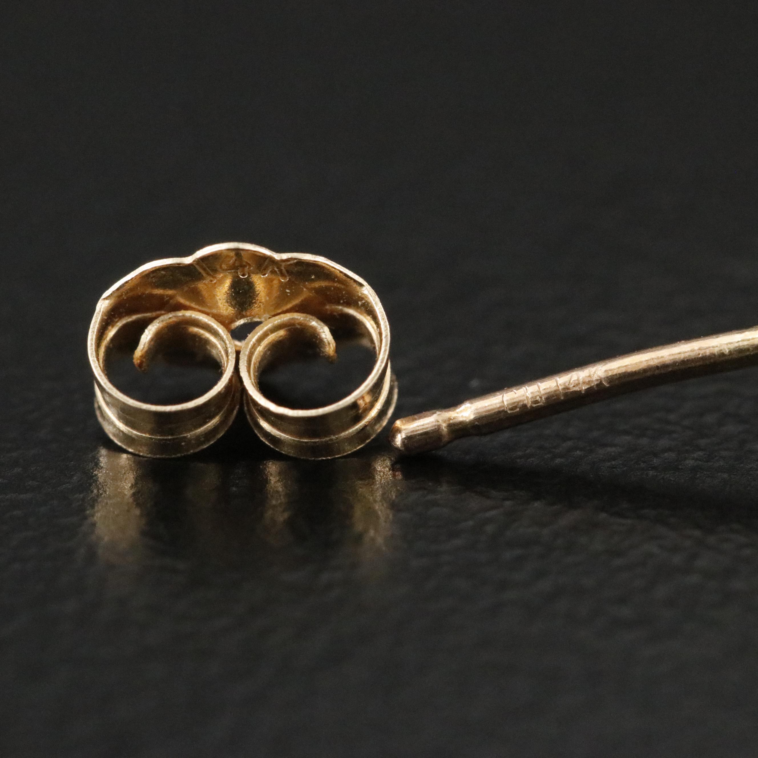 14K Blue Topaz Earrings