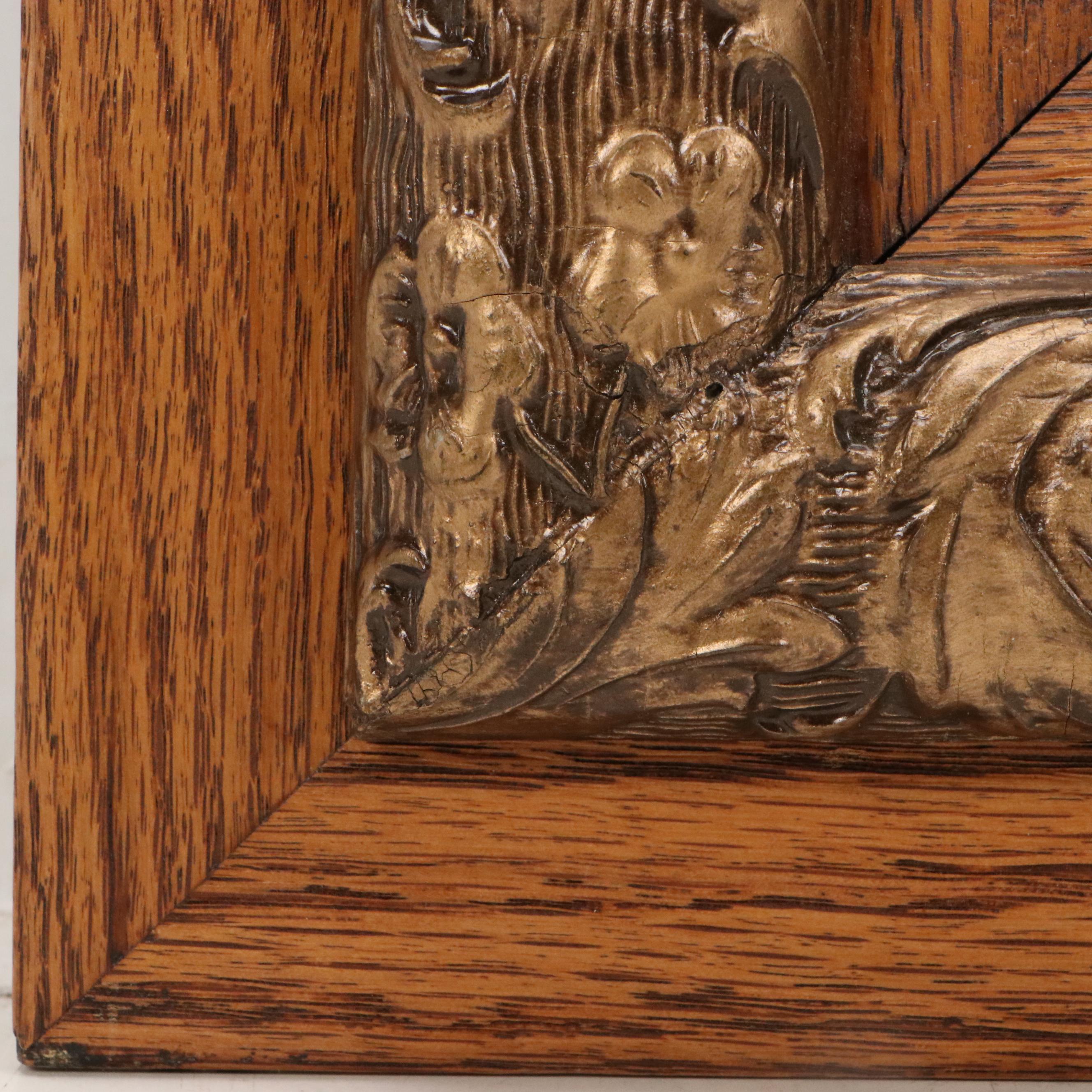 Oil Painting of Cabin in Snow, Mid-20th Century