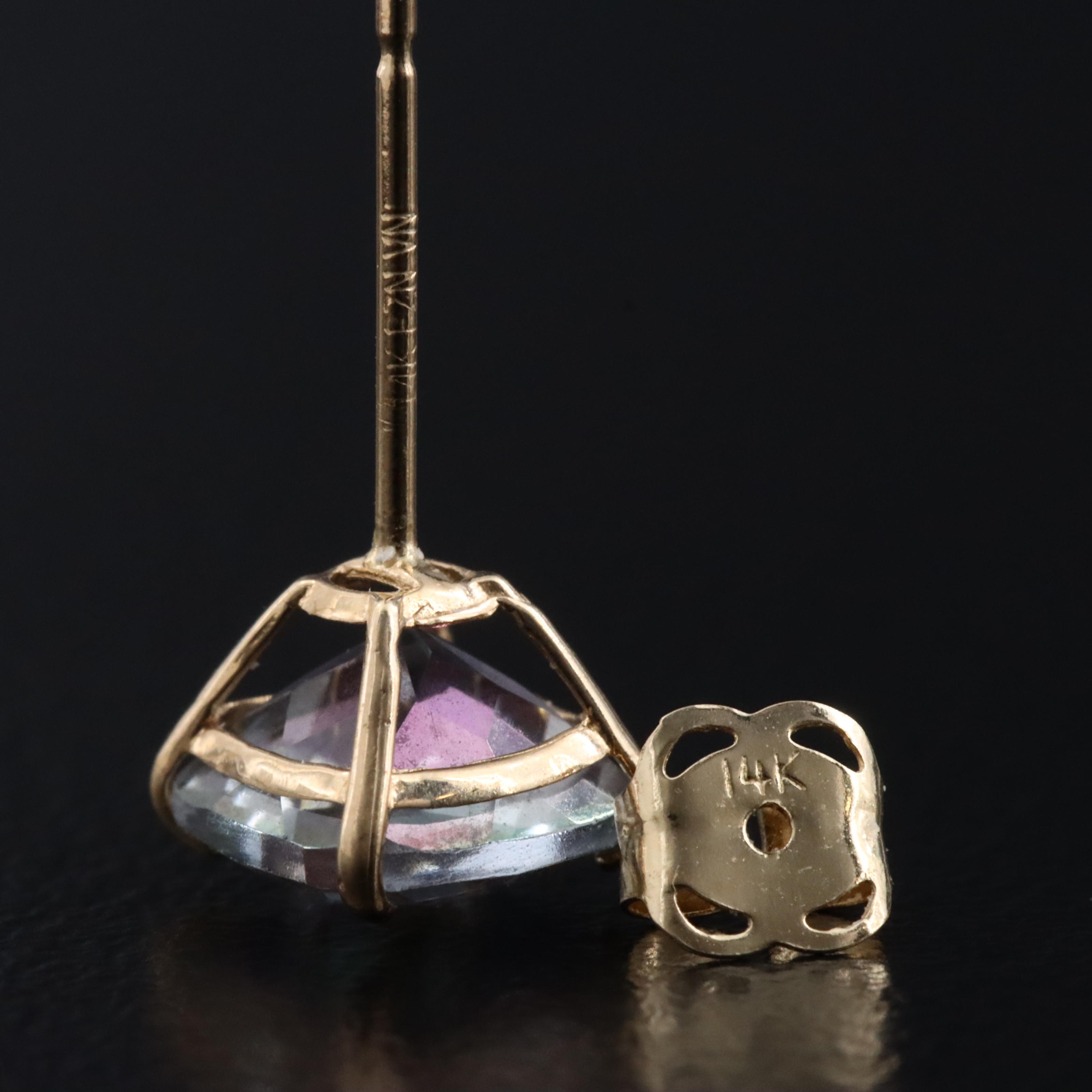 14K Mystic Topaz Stud Earrings