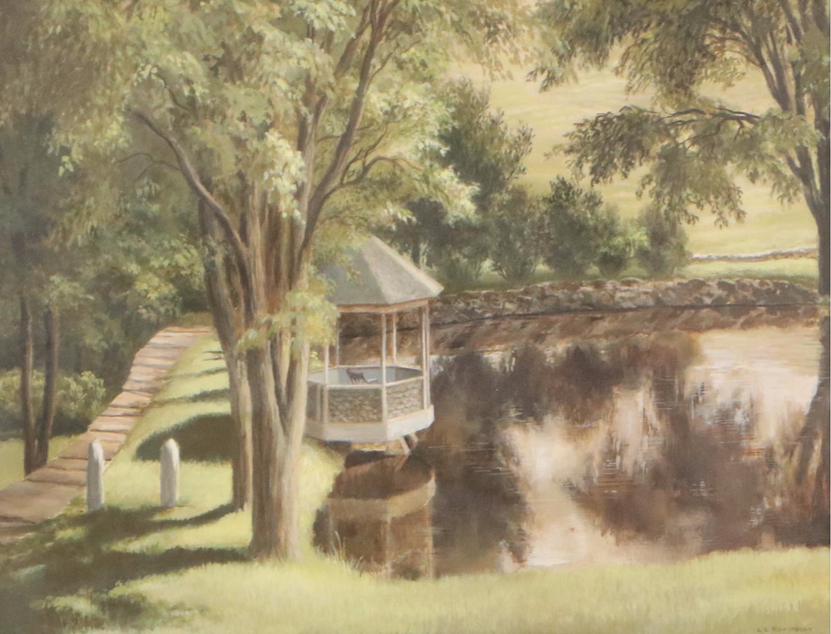 Constance Coleman Richardson Oil Painting "The Summer Home," 1941