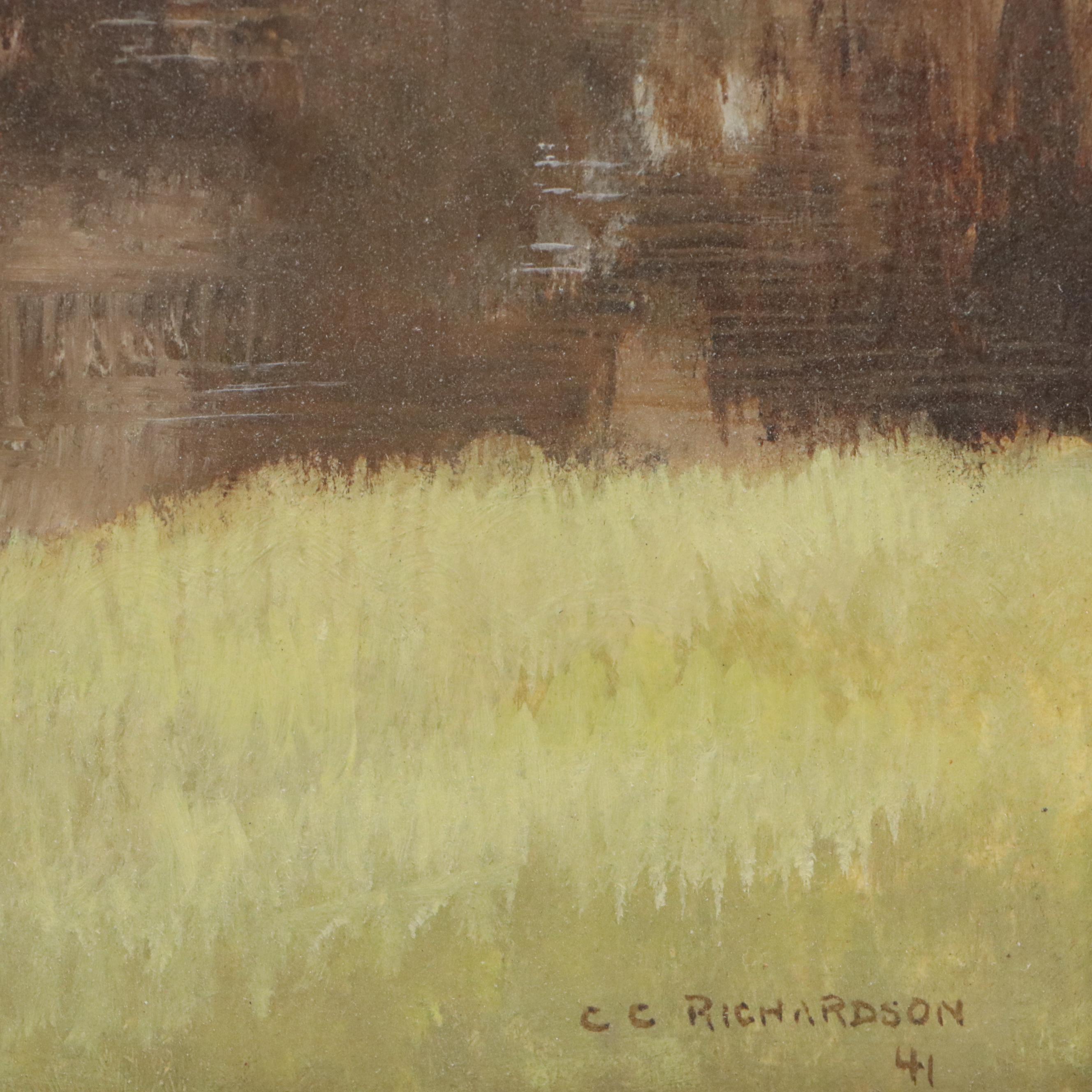 Constance Coleman Richardson Oil Painting "The Summer Home," 1941