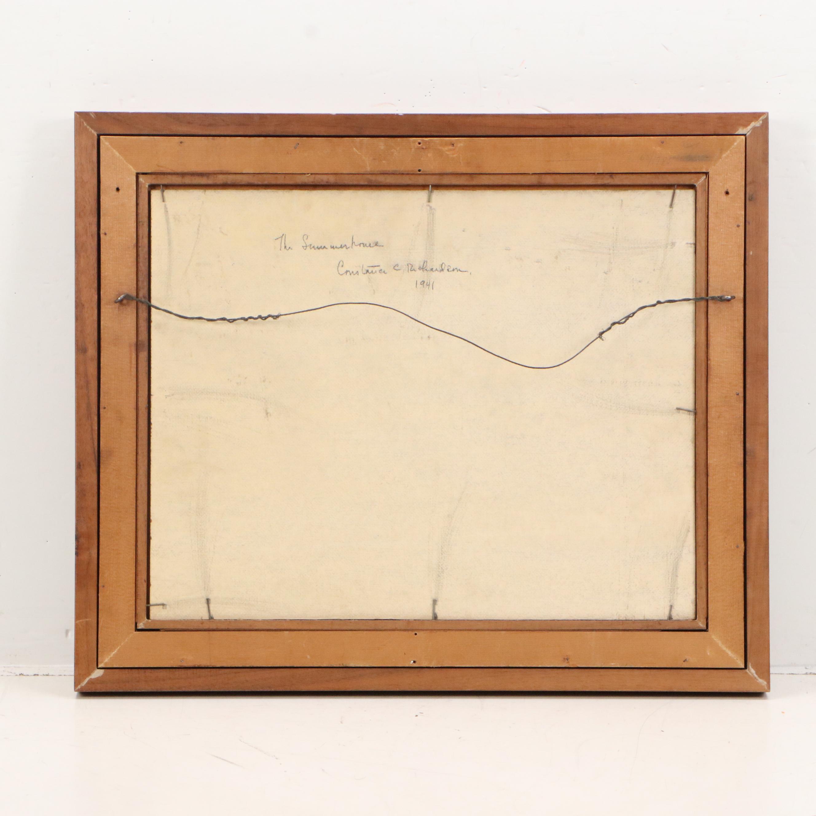 Constance Coleman Richardson Oil Painting "The Summer Home," 1941