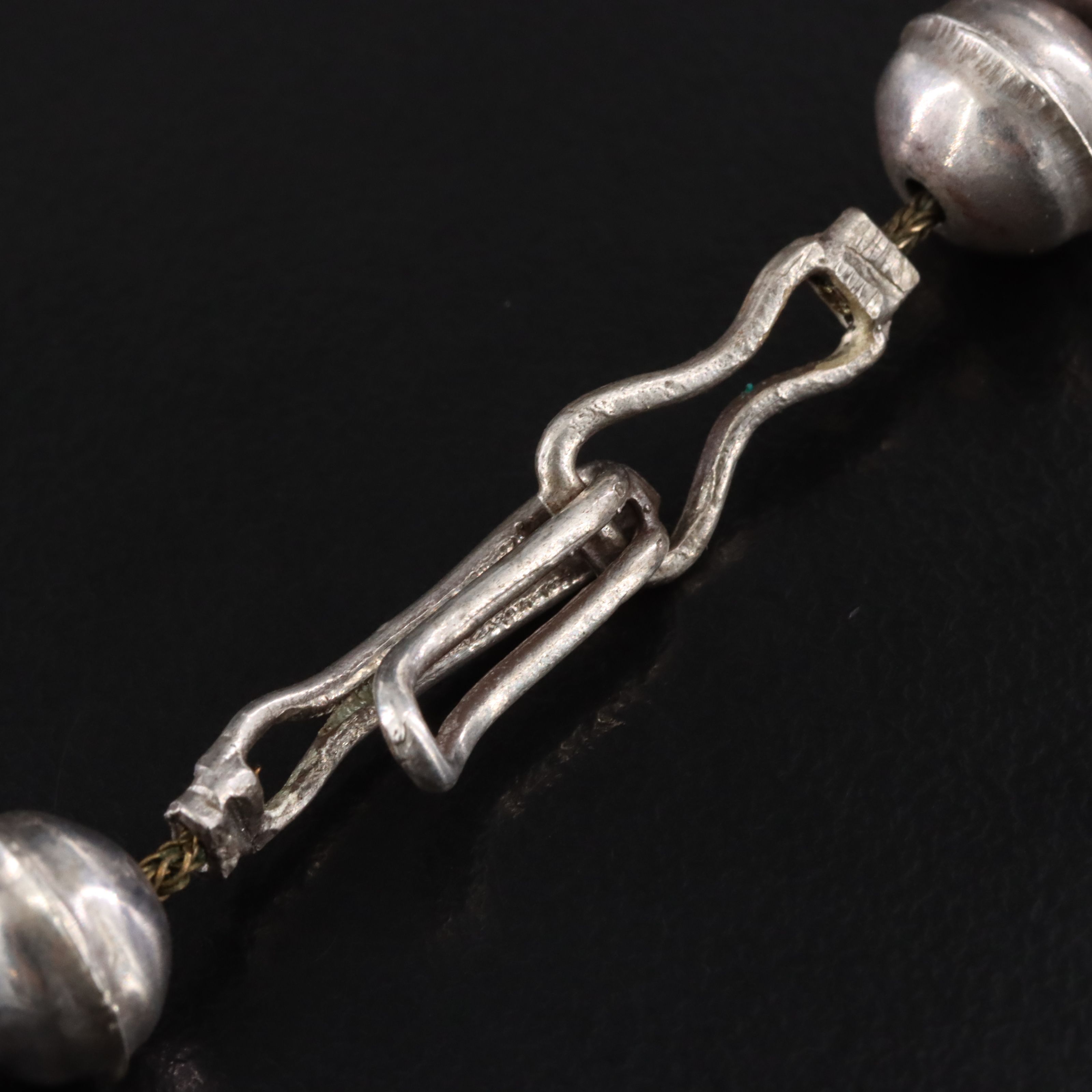 Edward Lawrence Sterling Fossil Walrus Tusk and Turquoise Necklace