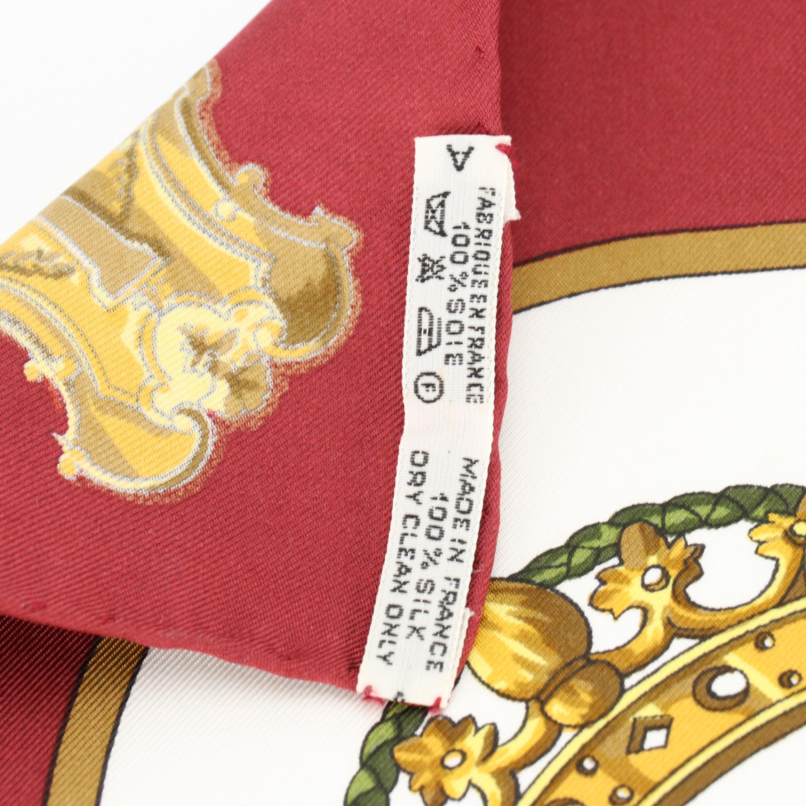 Hermès "Les Cles" Silk Twill Scarf 90