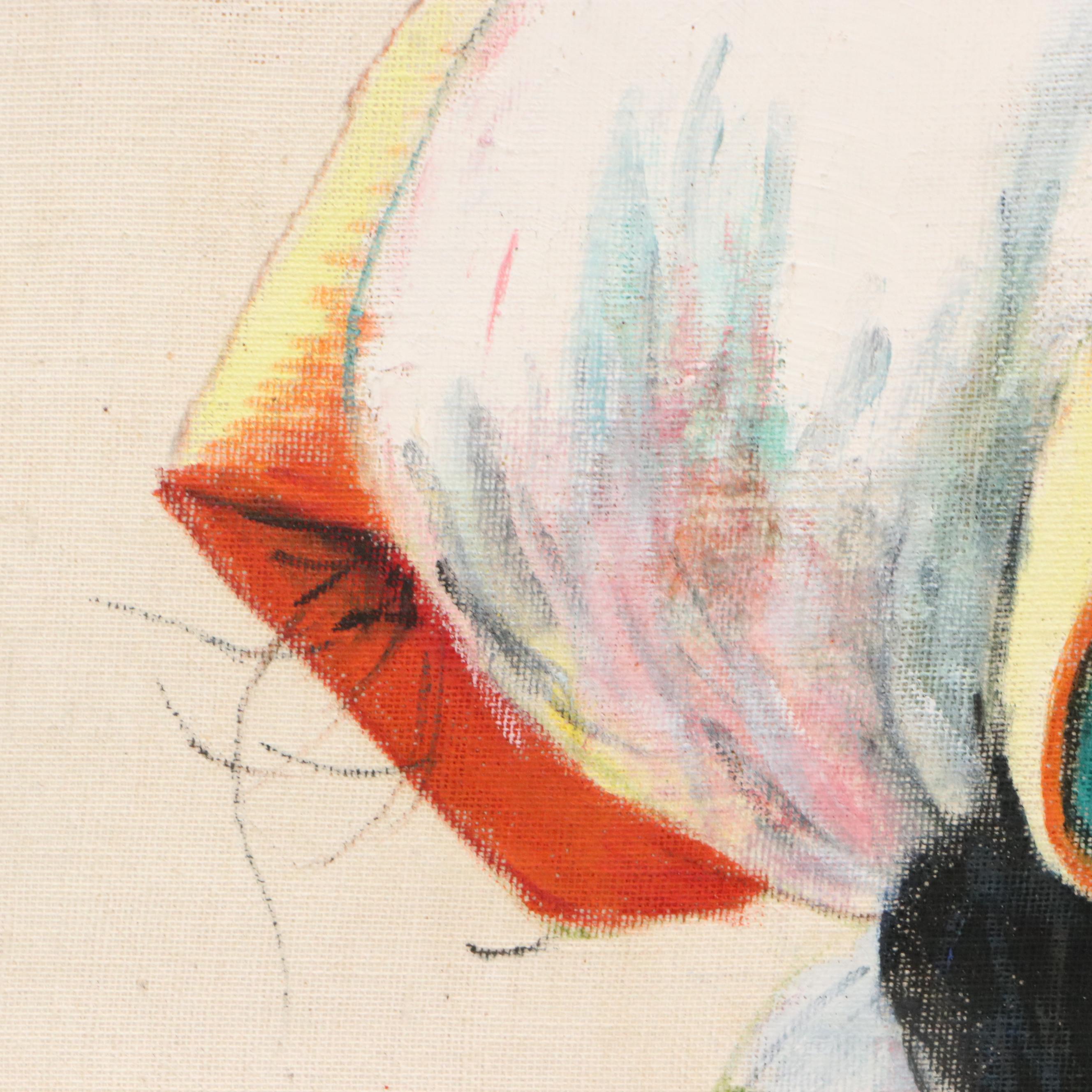 Xu Kuang Oil Painting Portrait of Young Girl, 1998