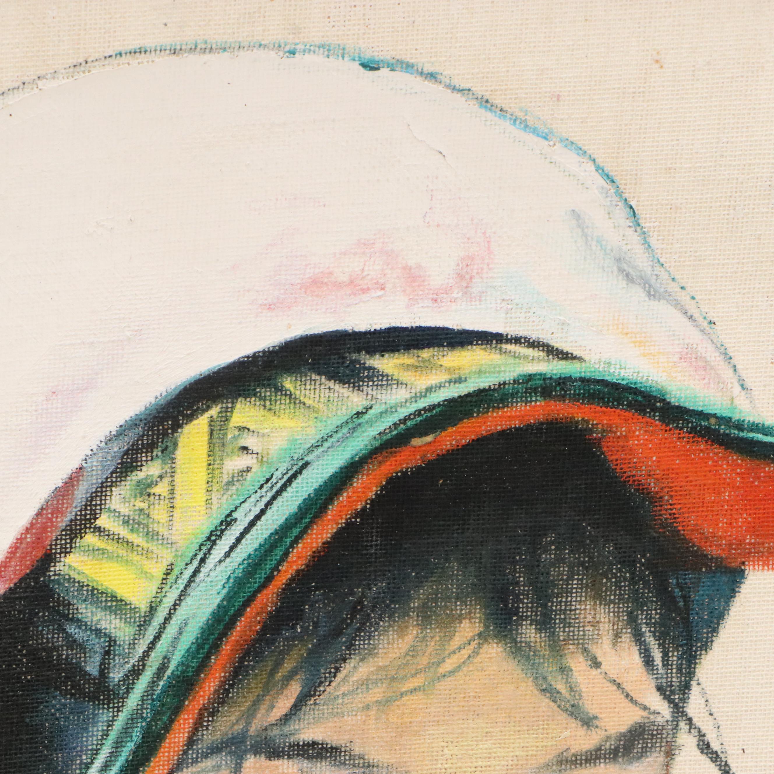 Xu Kuang Oil Painting Portrait of Young Girl, 1998