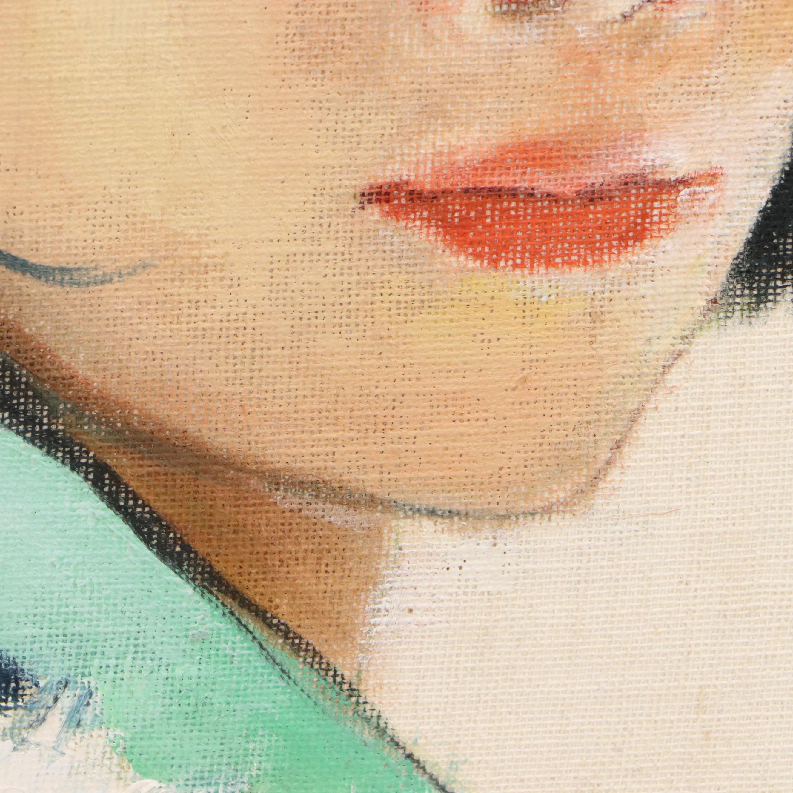 Xu Kuang Oil Painting Portrait of Young Girl, 1998