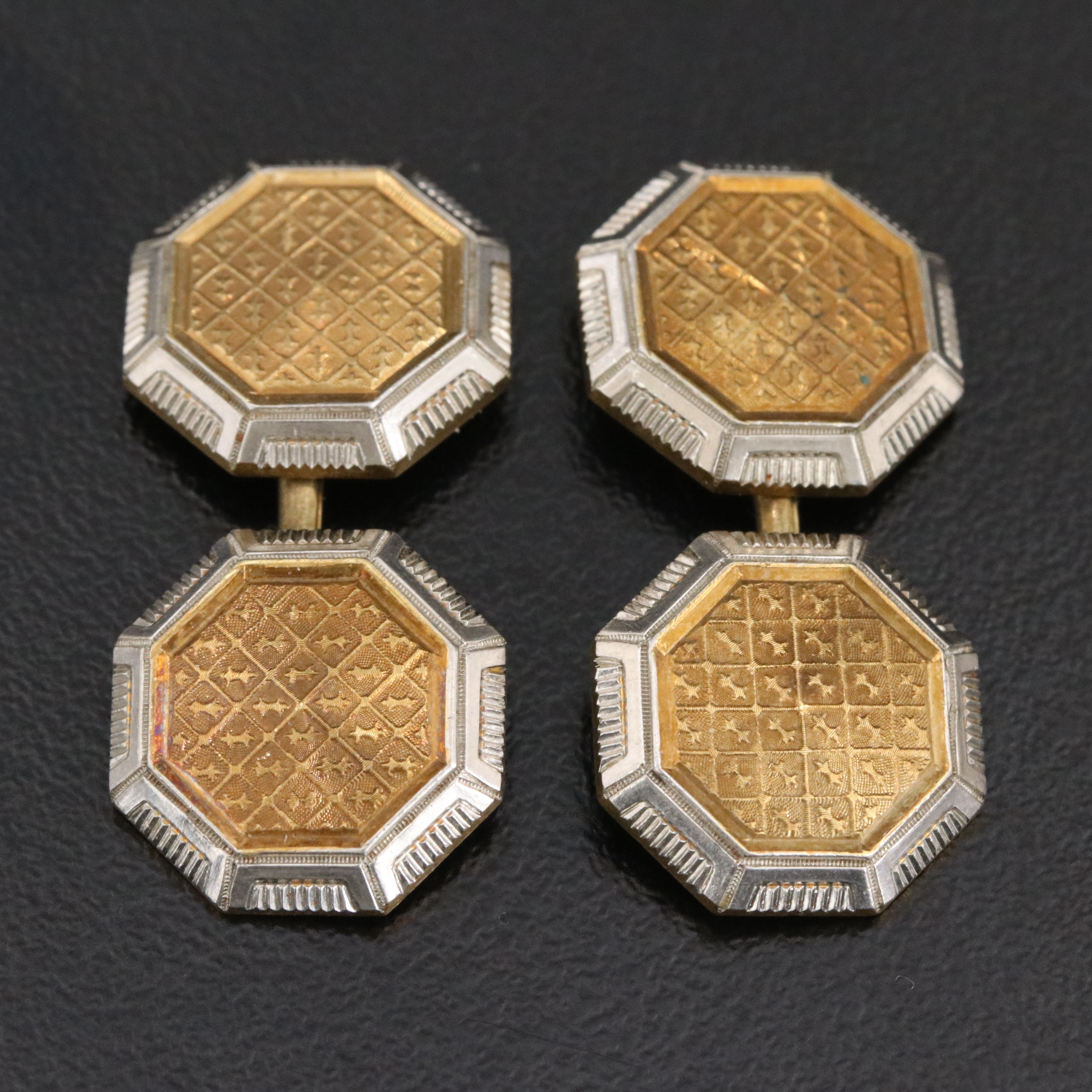 Vintage 14K Octagonal Cufflinks