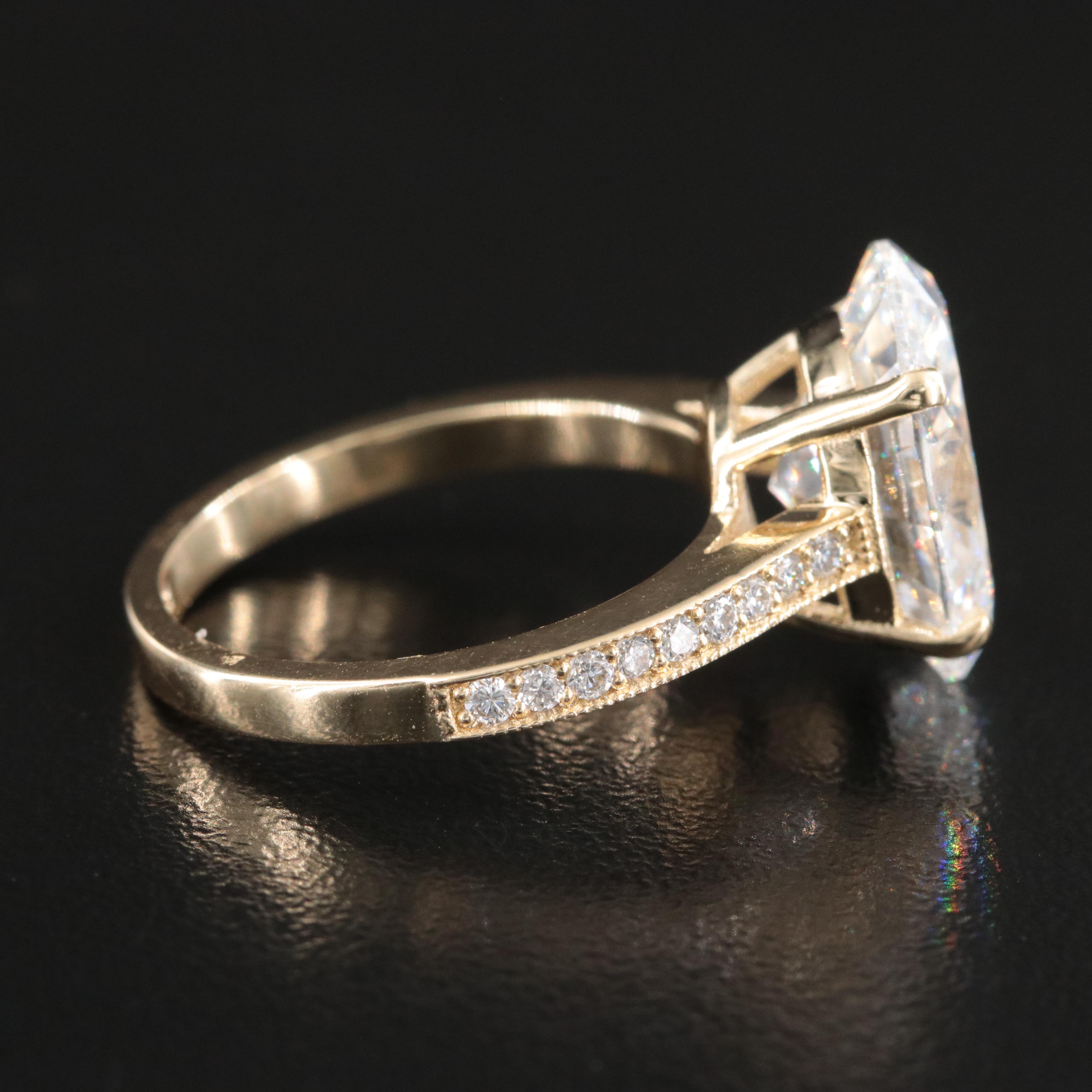 14K 5.29 CTW Lab Grown Diamond Ring with IGI Report