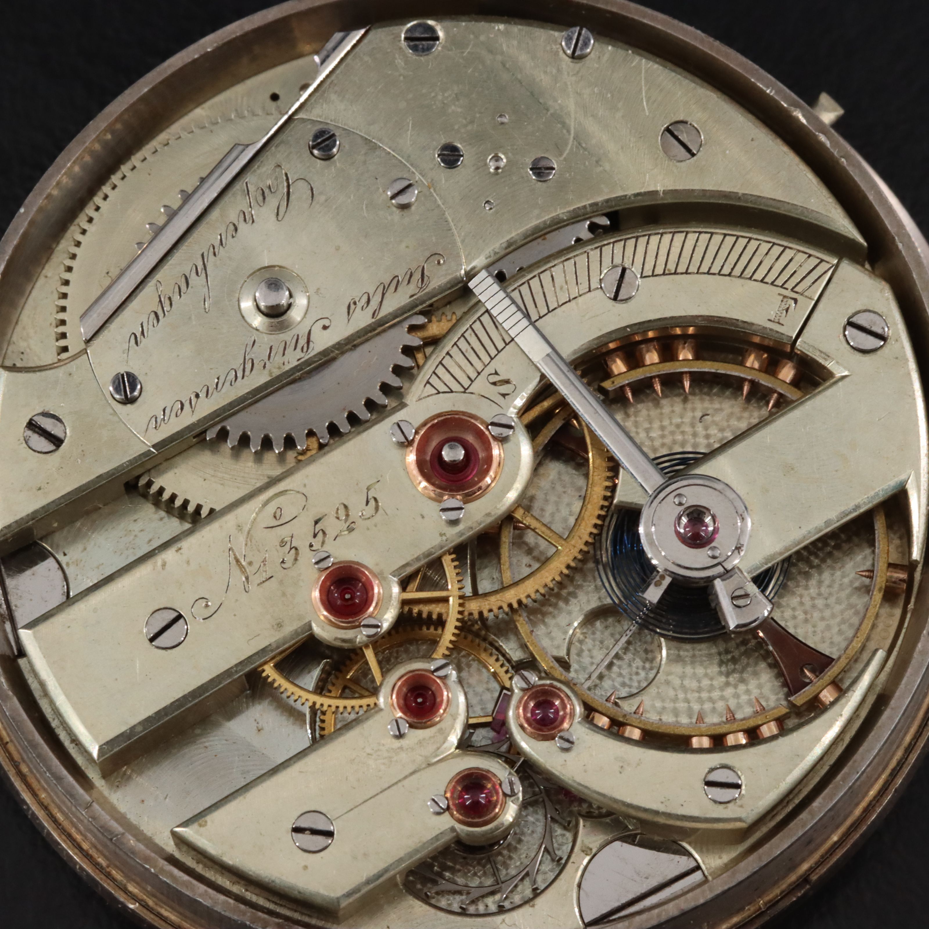 Jules Jurgensen Pocket Watch Dial and Movement