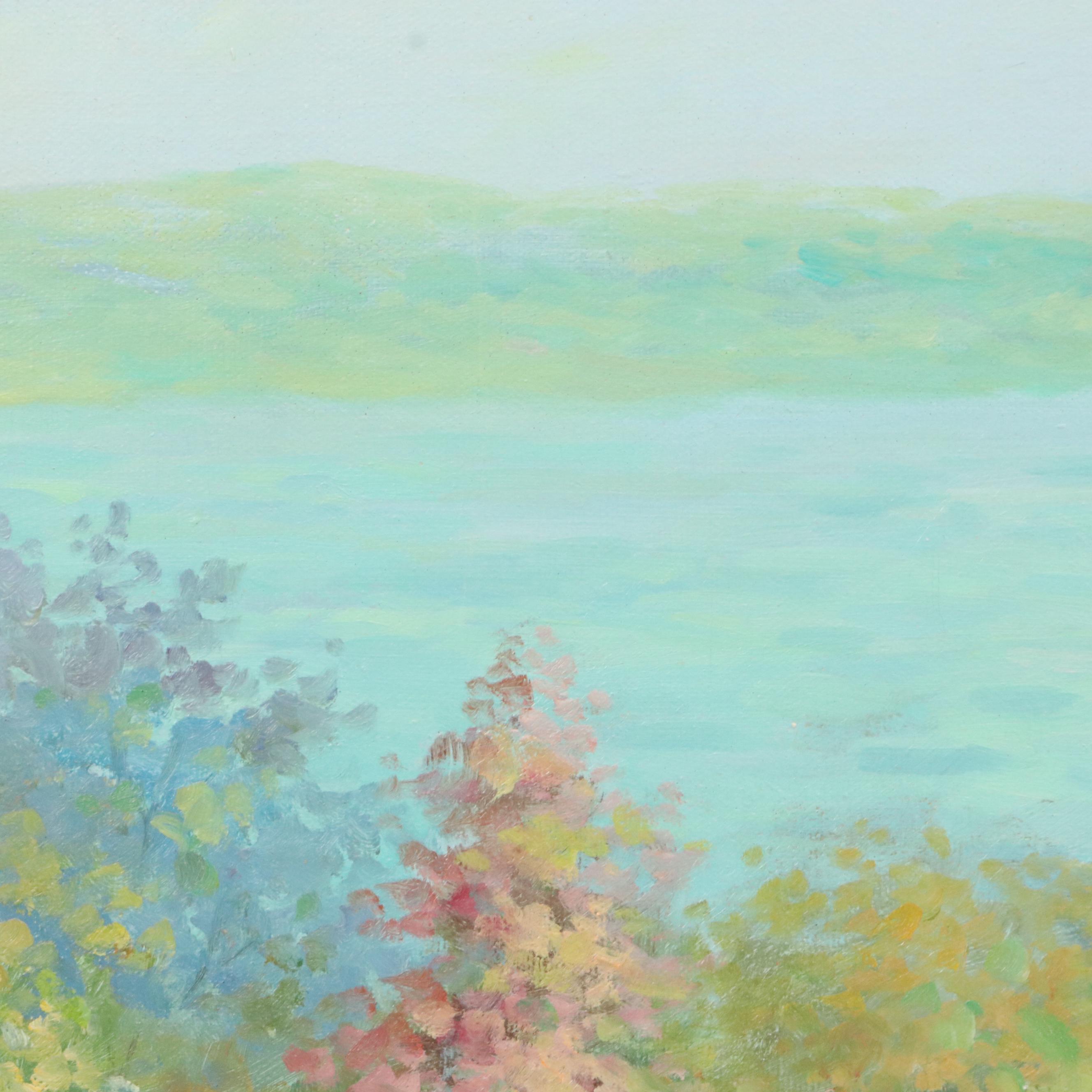 Ray Thomas Oil Painting "The Hillside," Mid to Late 20th Century