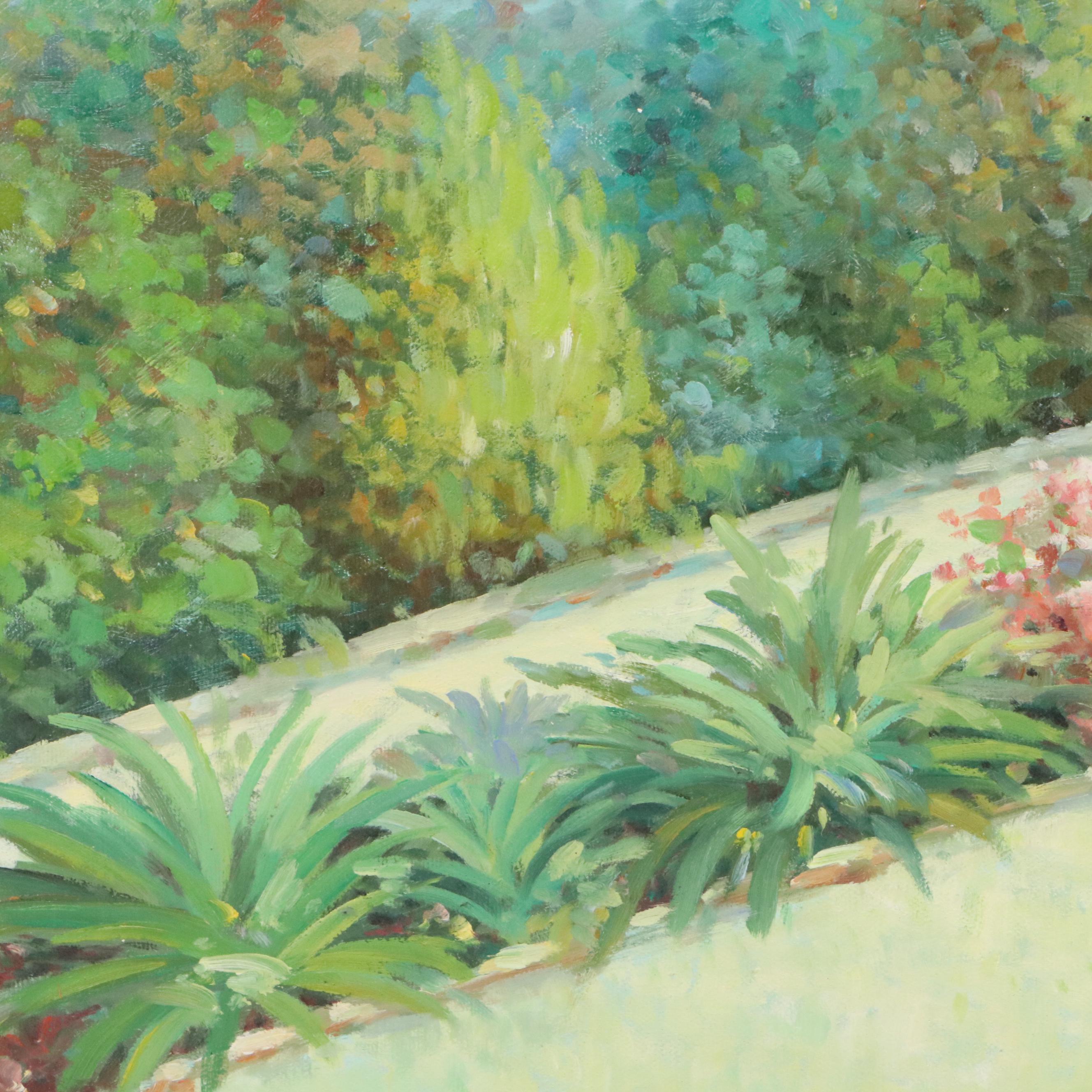 Ray Thomas Oil Painting "The Hillside," Mid to Late 20th Century