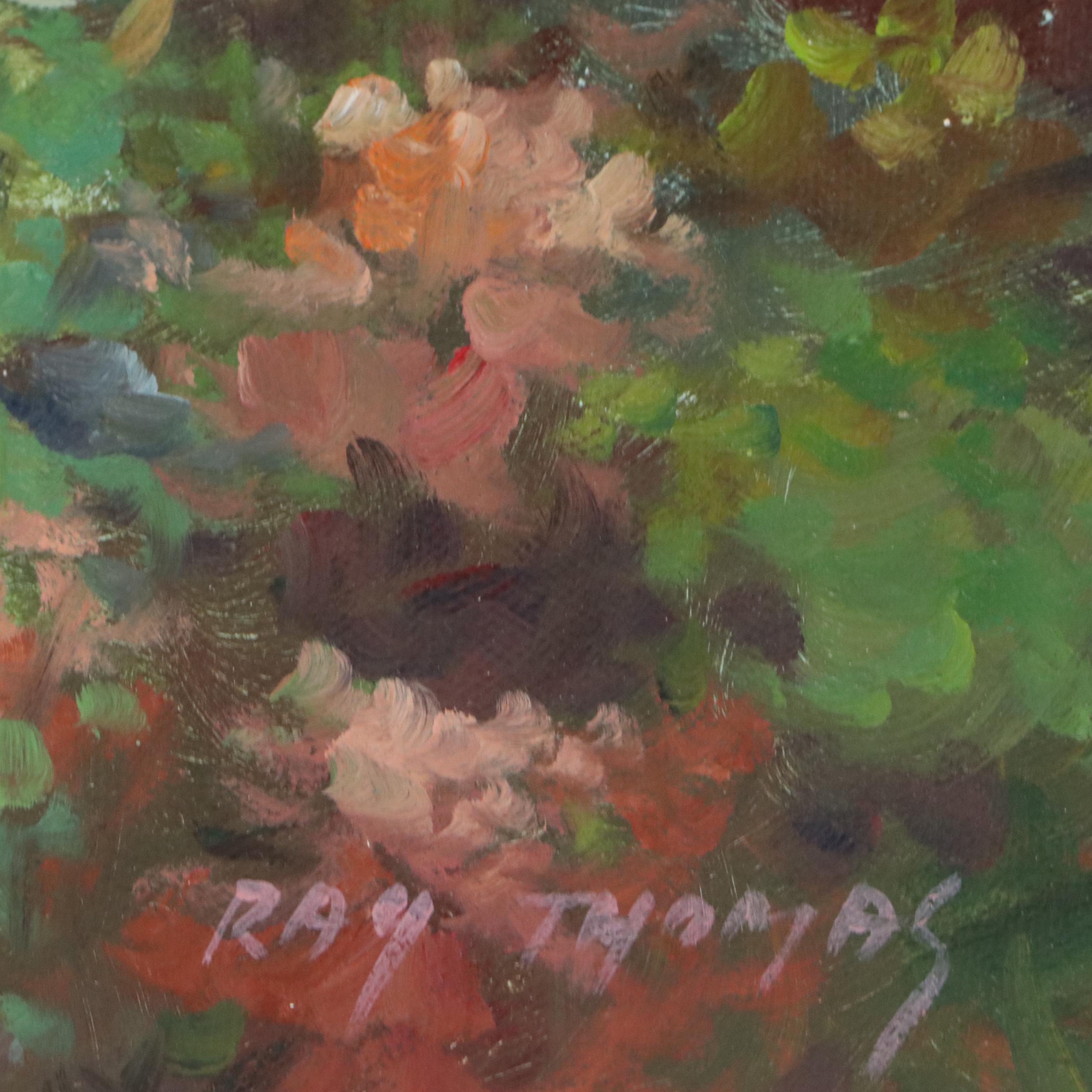 Ray Thomas Oil Painting "The Hillside," Mid to Late 20th Century