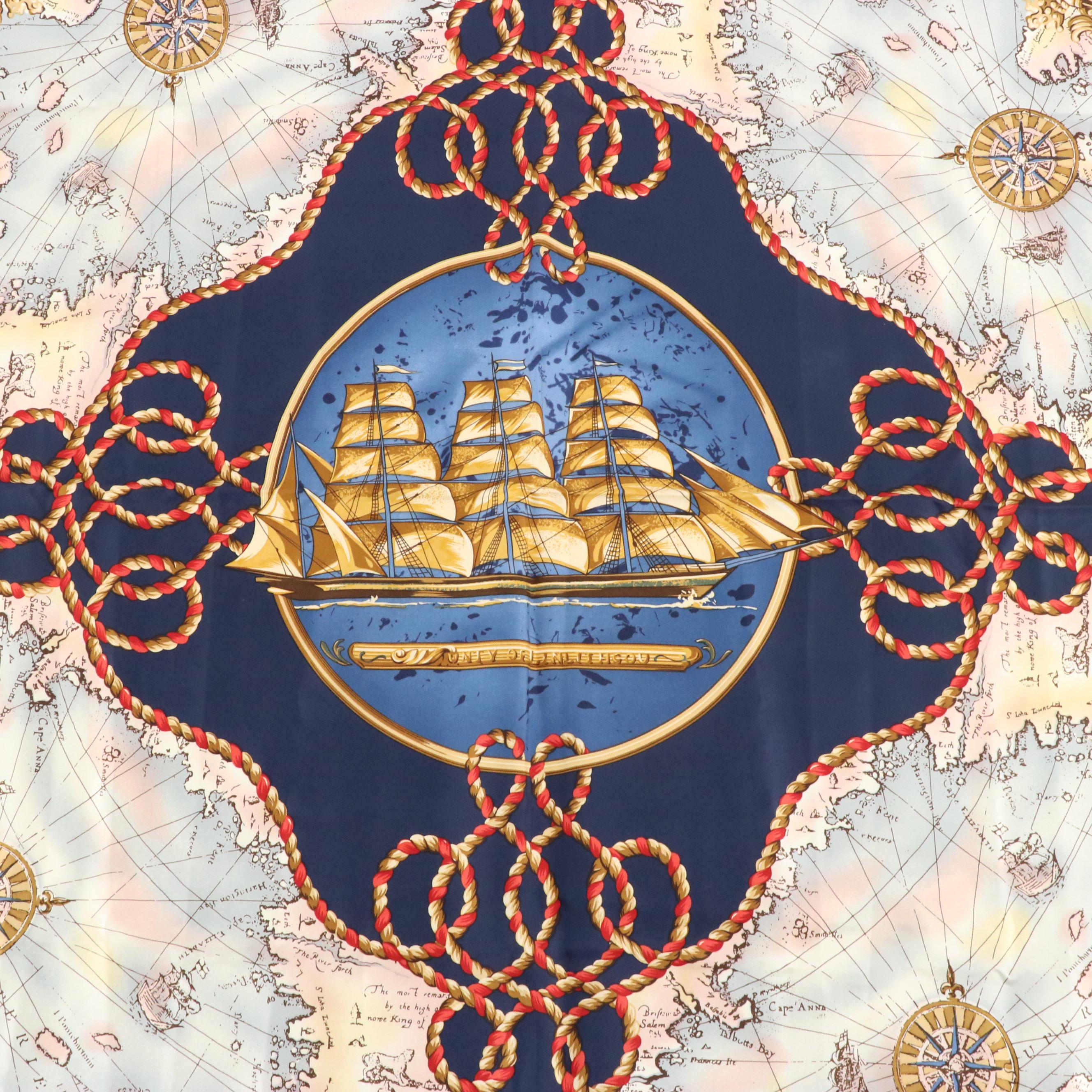 Christian Dior Around The World Silk Printed Scarf