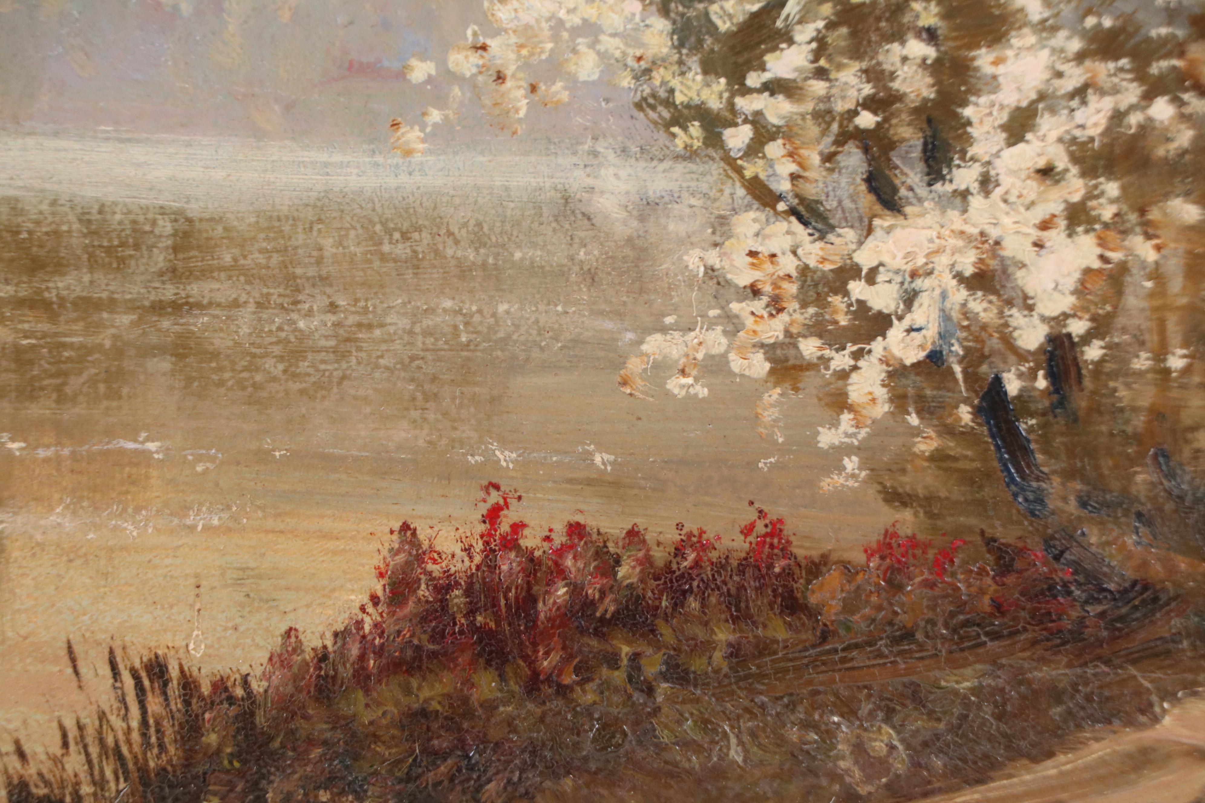 James Wynne Landscape Oil Painting "Mountains and Dogwood..."