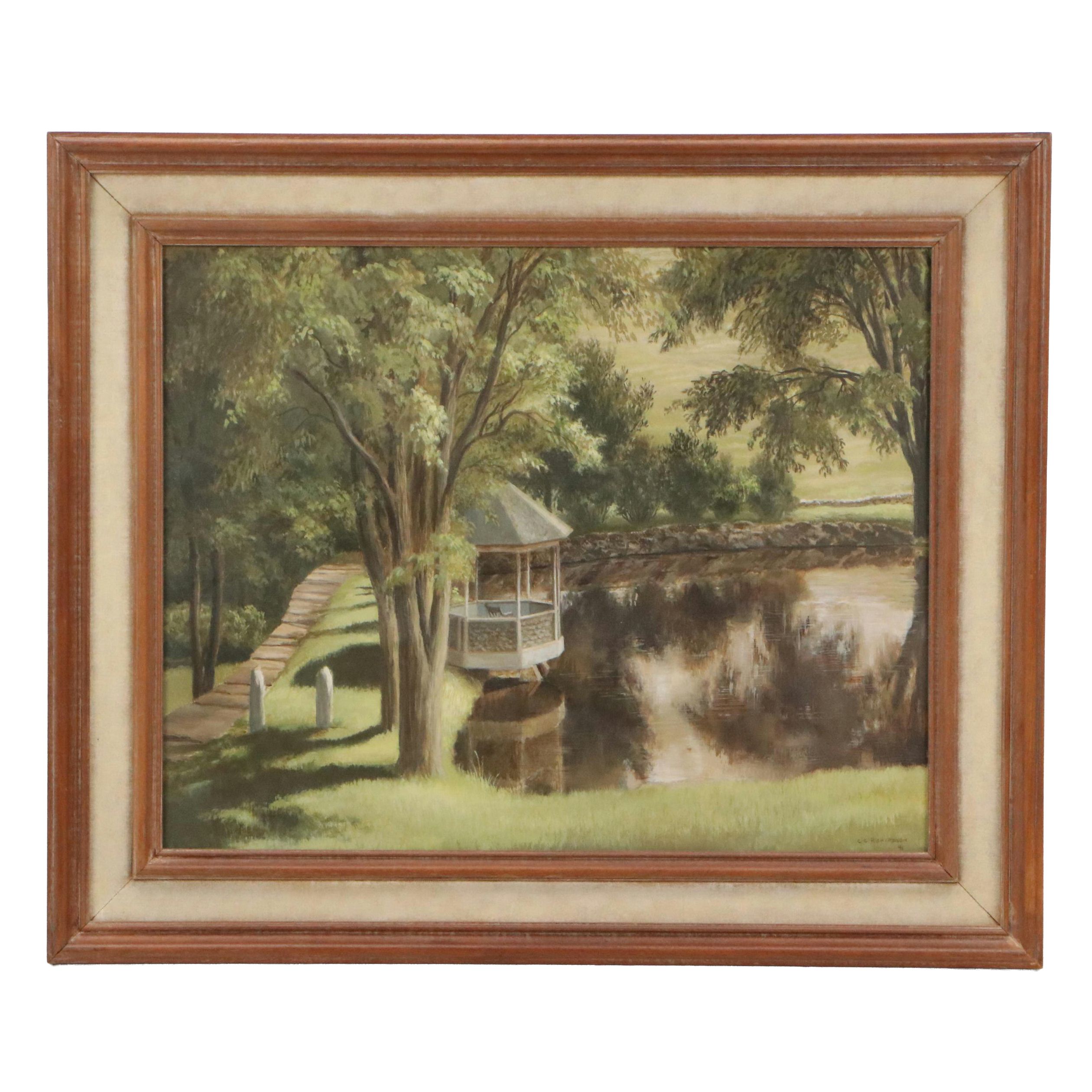 Constance Coleman Richardson Oil Painting "The Summer Home," 1941