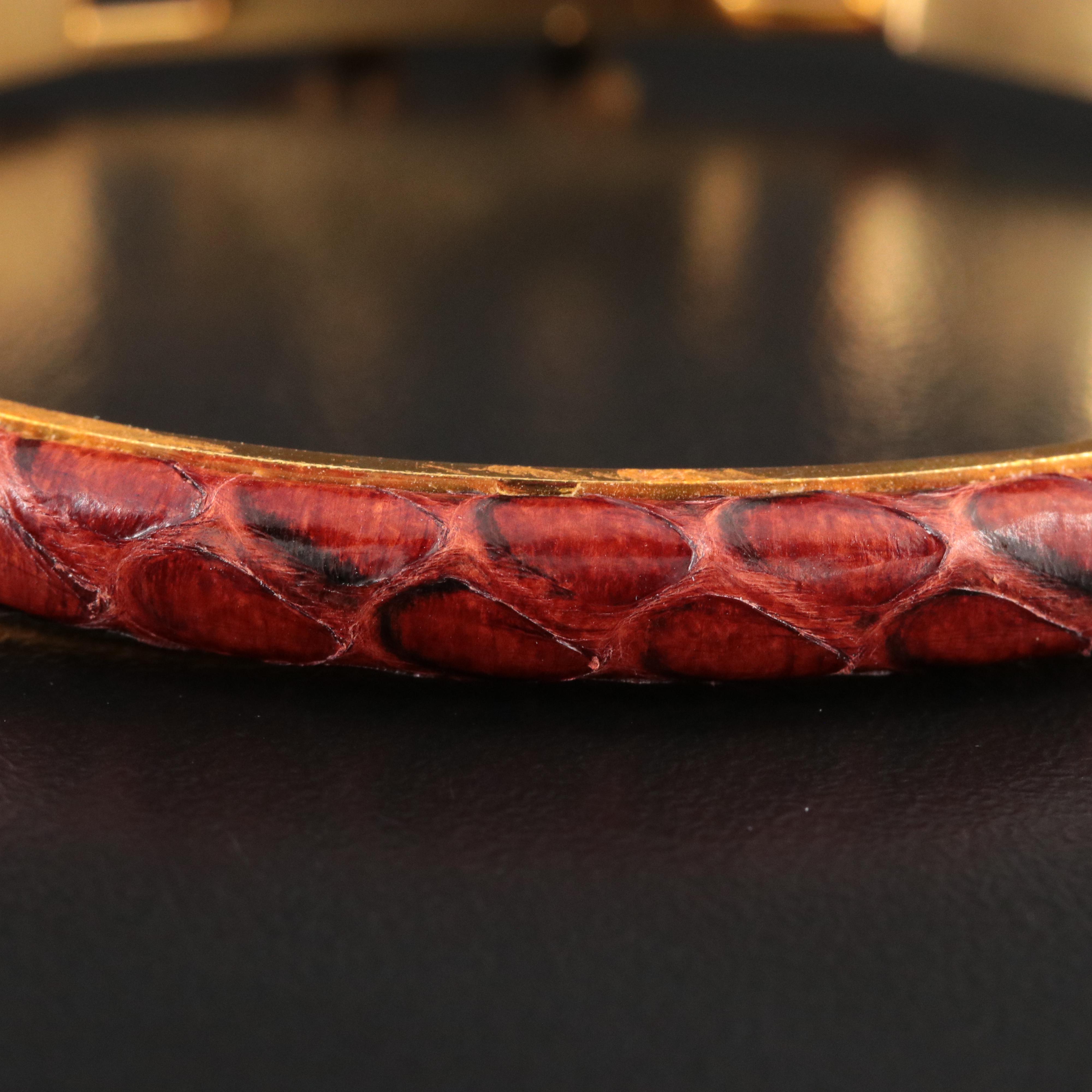 Italian Snake Skin Leather Bangle