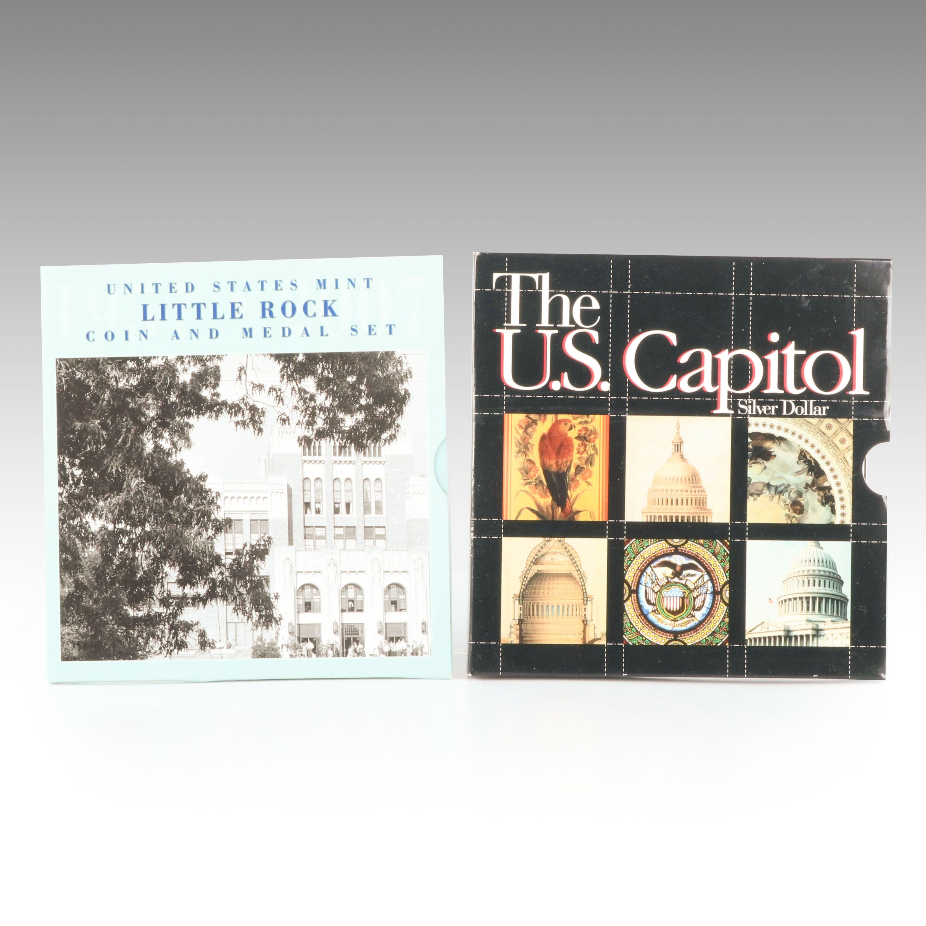 Two Modern Commemorative Sets with Silver Dollars