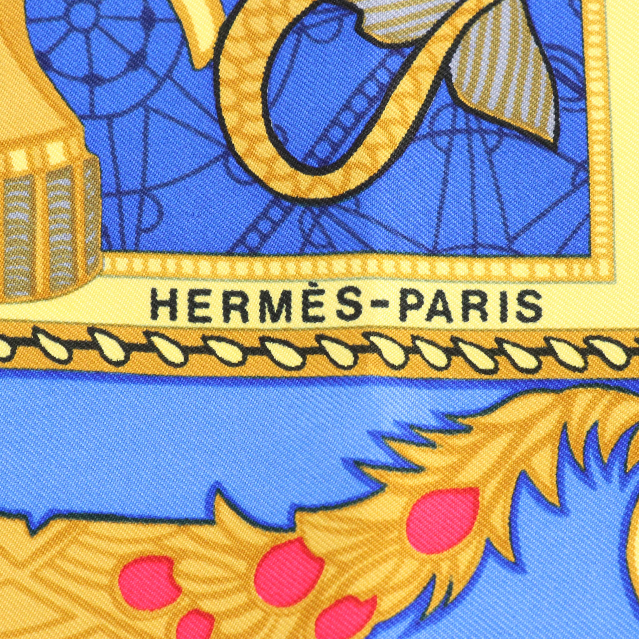 Hermès "Les Bissone de Venise" Silk Twill Scarf 90
