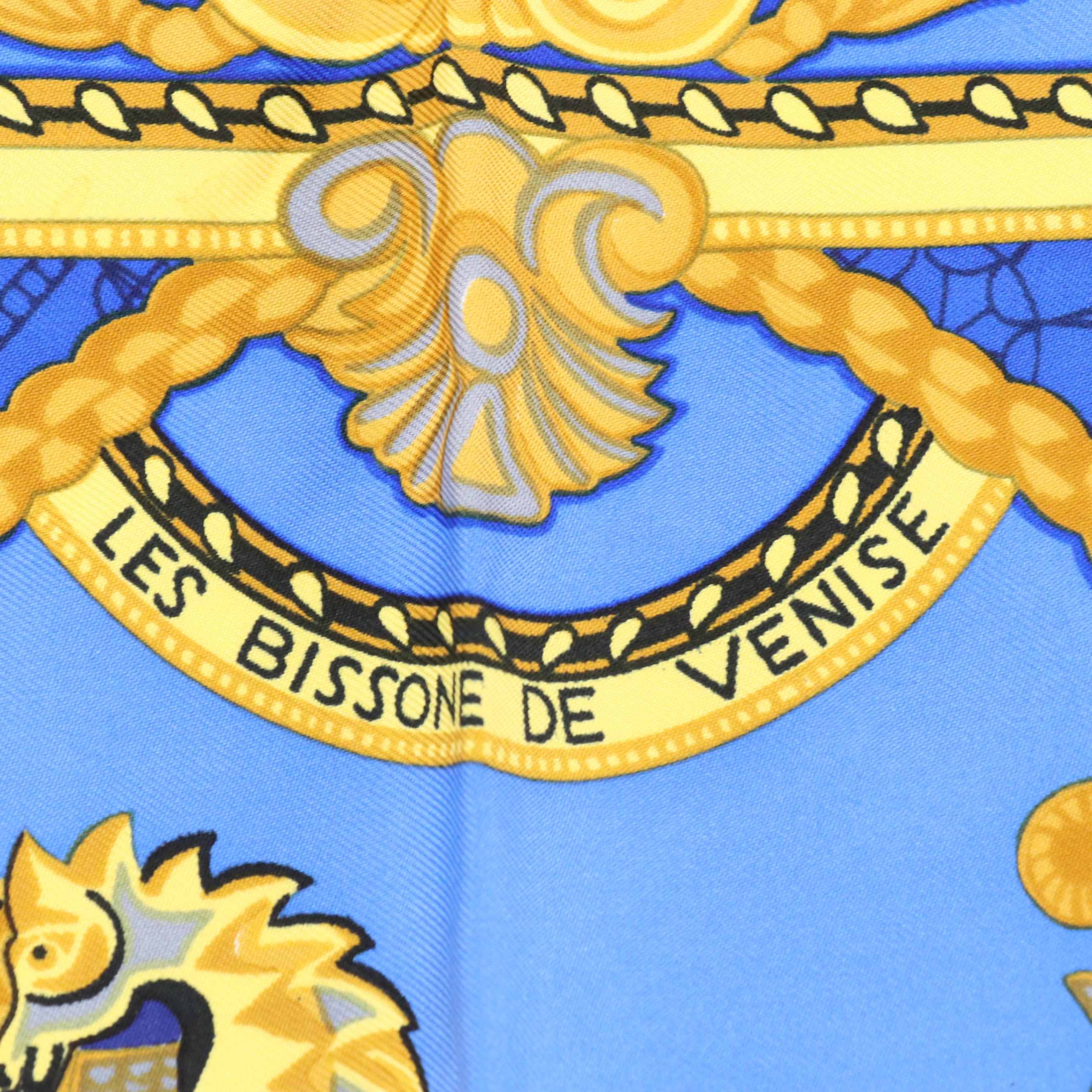 Hermès "Les Bissone de Venise" Silk Twill Scarf 90