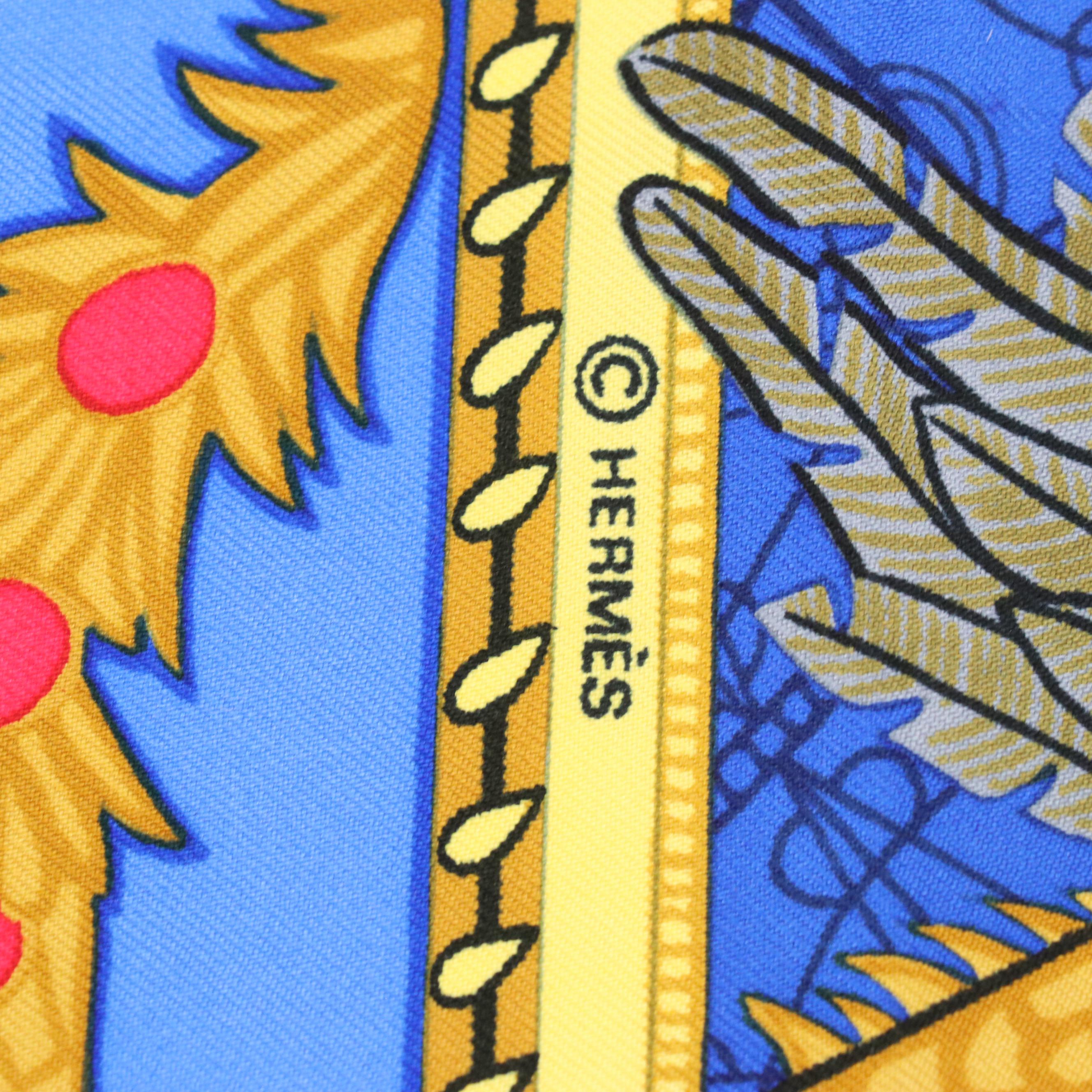 Hermès "Les Bissone de Venise" Silk Twill Scarf 90