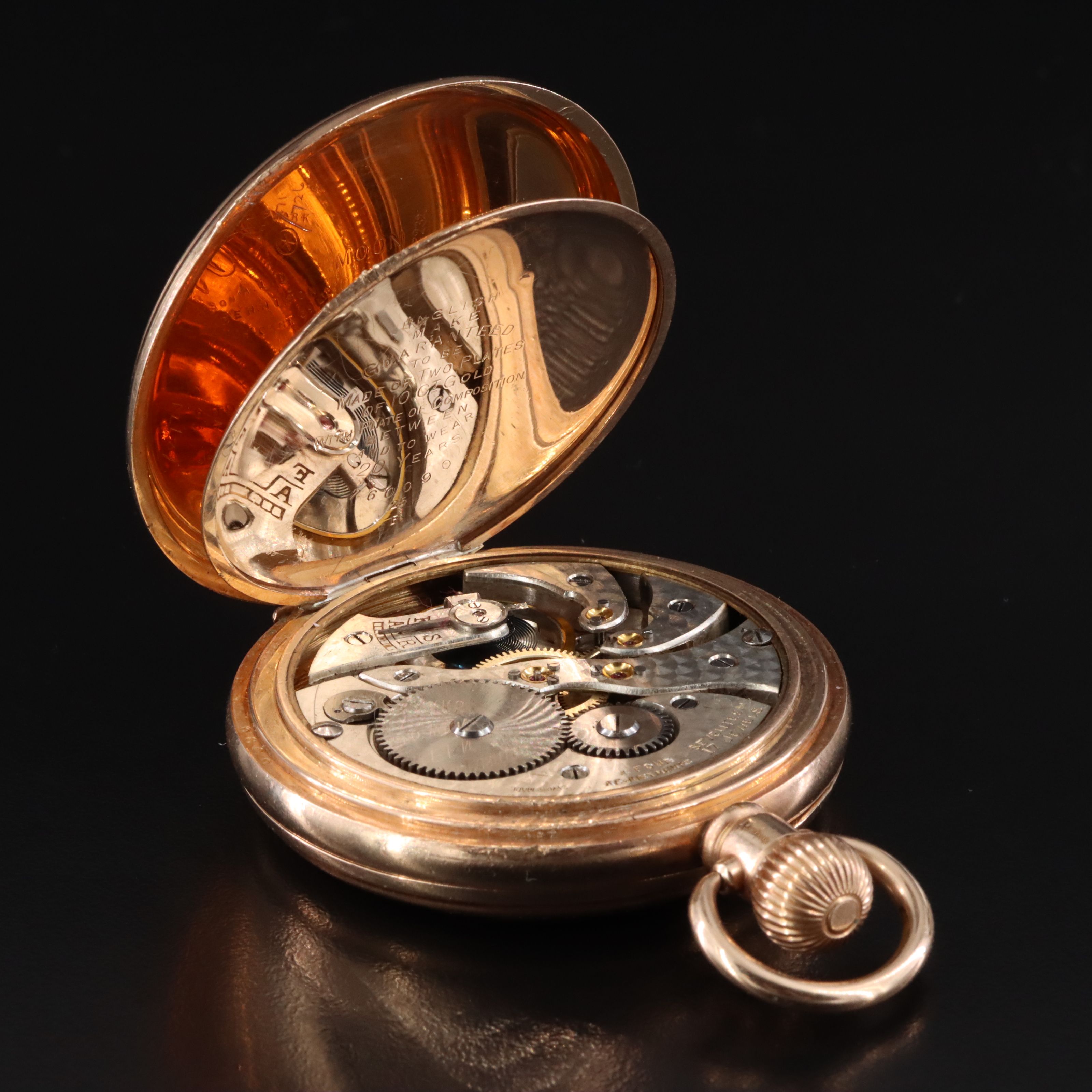 Kendal & Dent London Gold-Filled Demi Hunter Pocket Watch