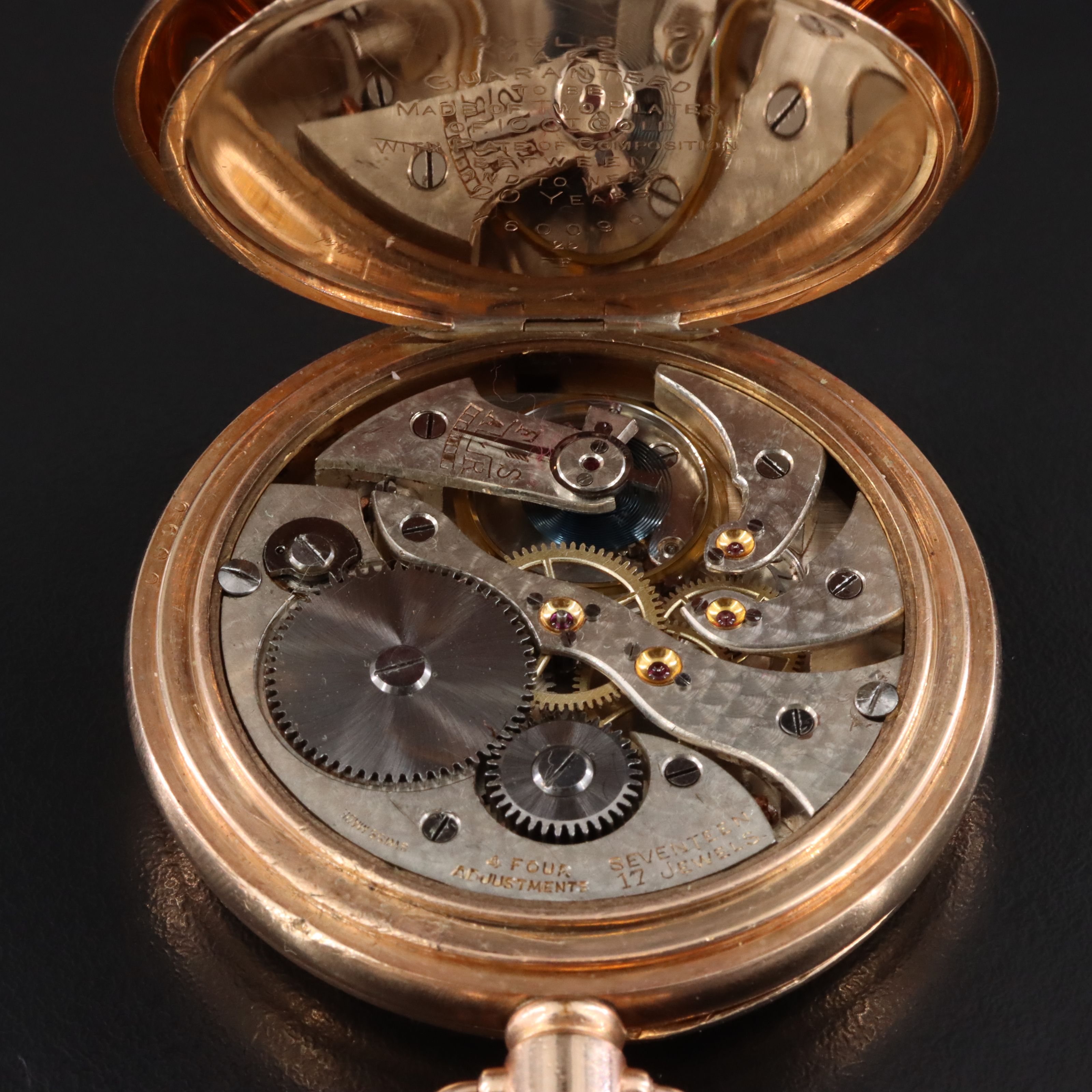 Kendal & Dent London Gold-Filled Demi Hunter Pocket Watch