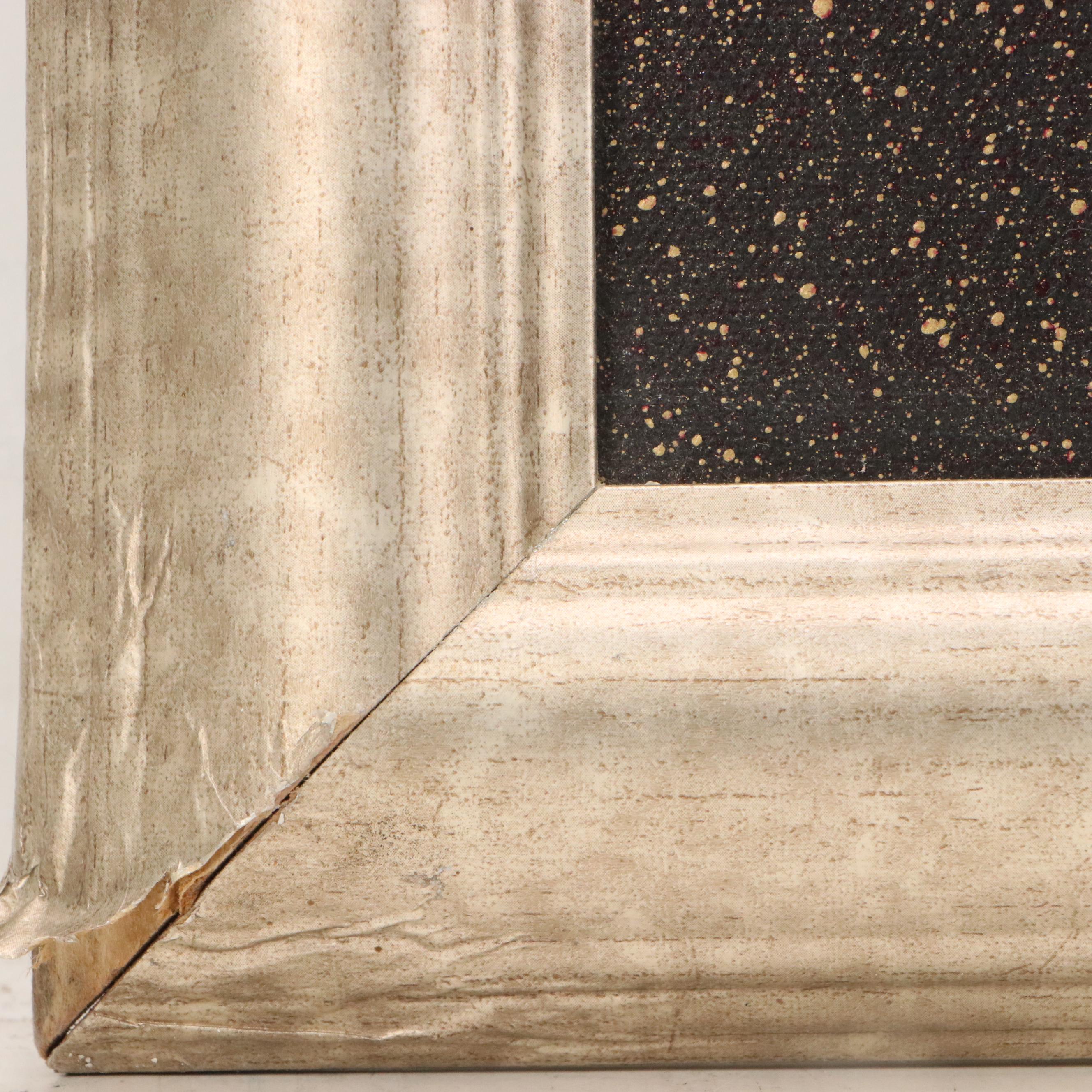 Embellished Giclée of Jazz Art Glamorous Couple with Skyline, Late 20th Century