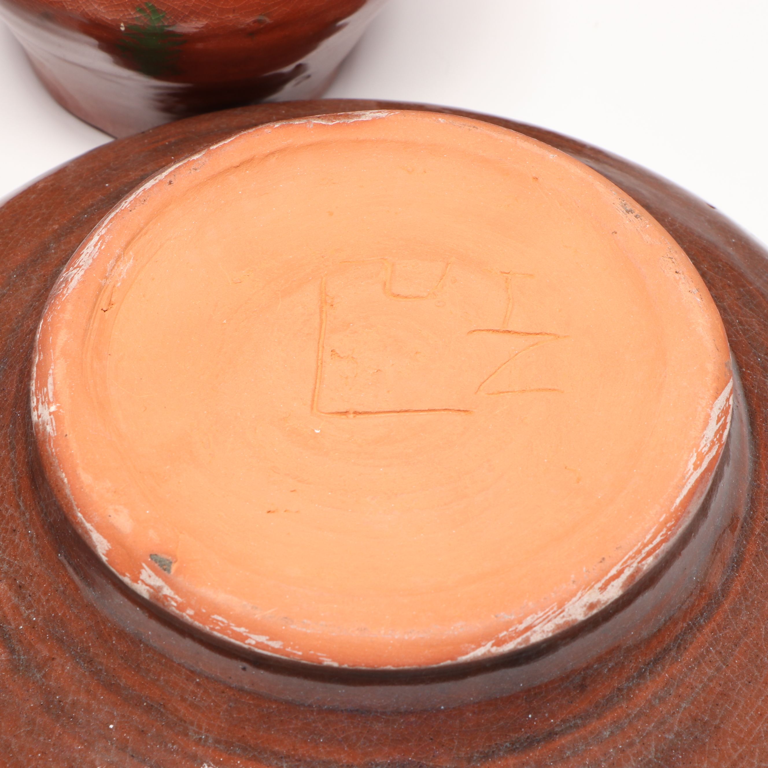 Lutz Art Pottery Terracotta Bowls and Vases