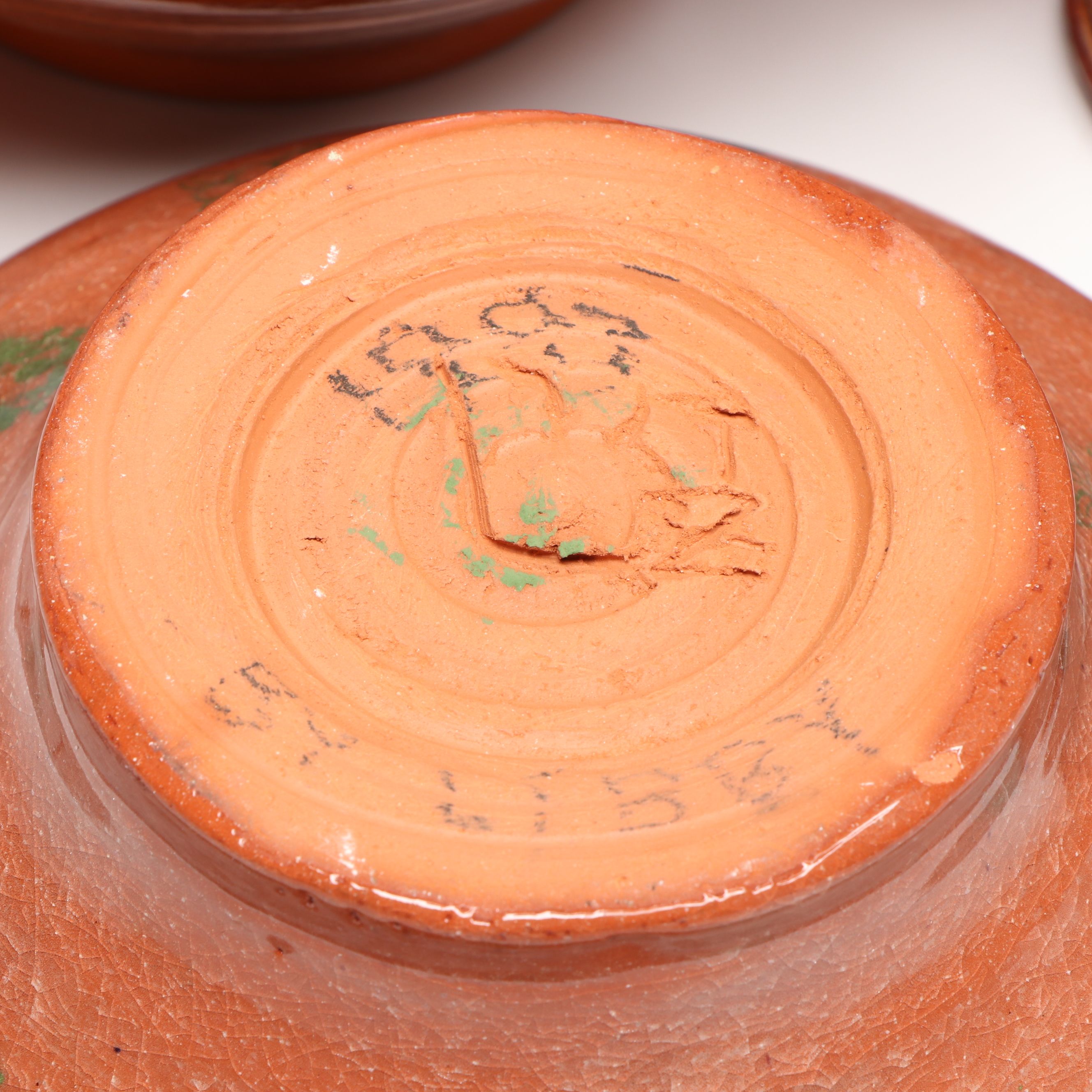 Lutz Art Pottery Terracotta Bowls and Vases