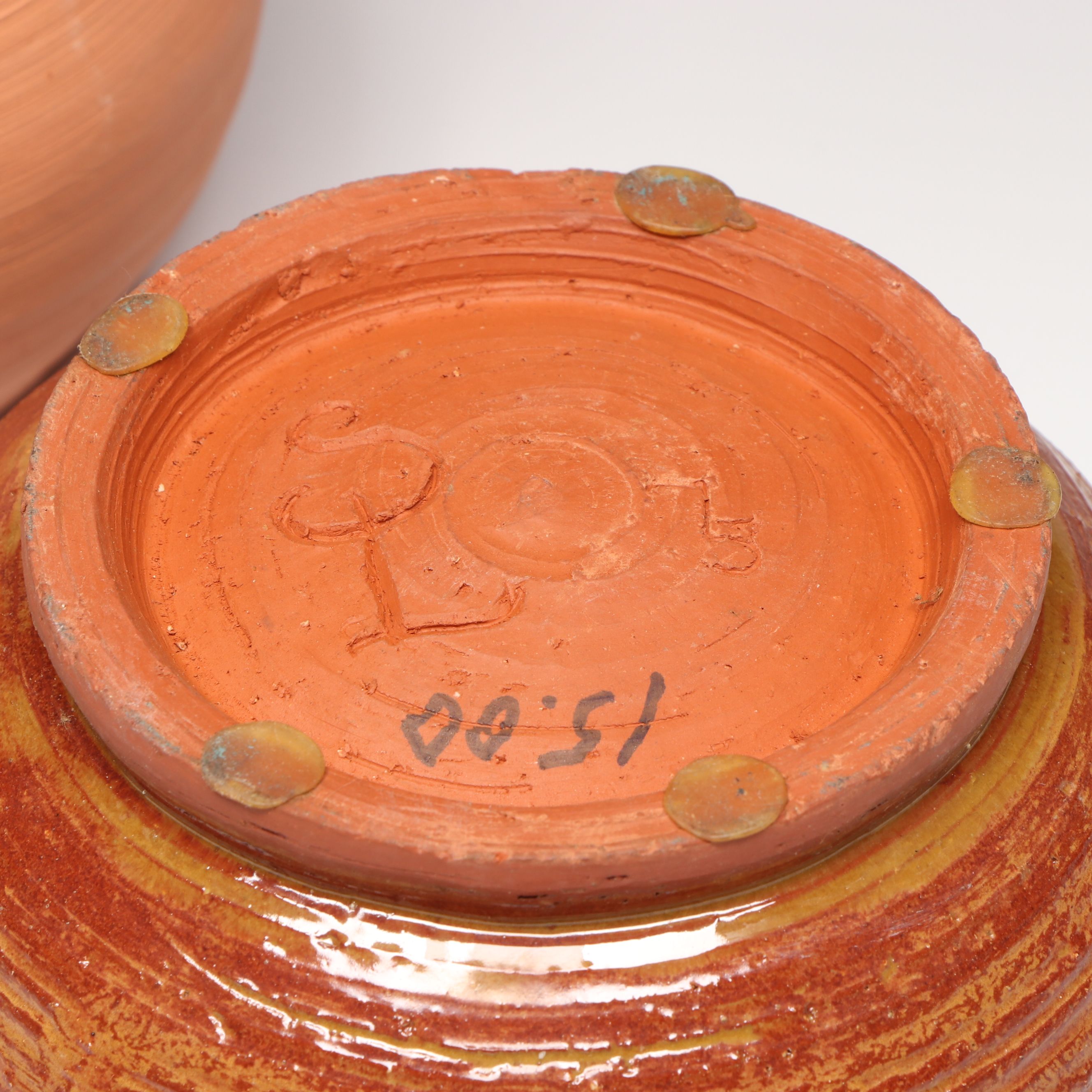 Lutz Art Pottery Terracotta Bowls and Vases