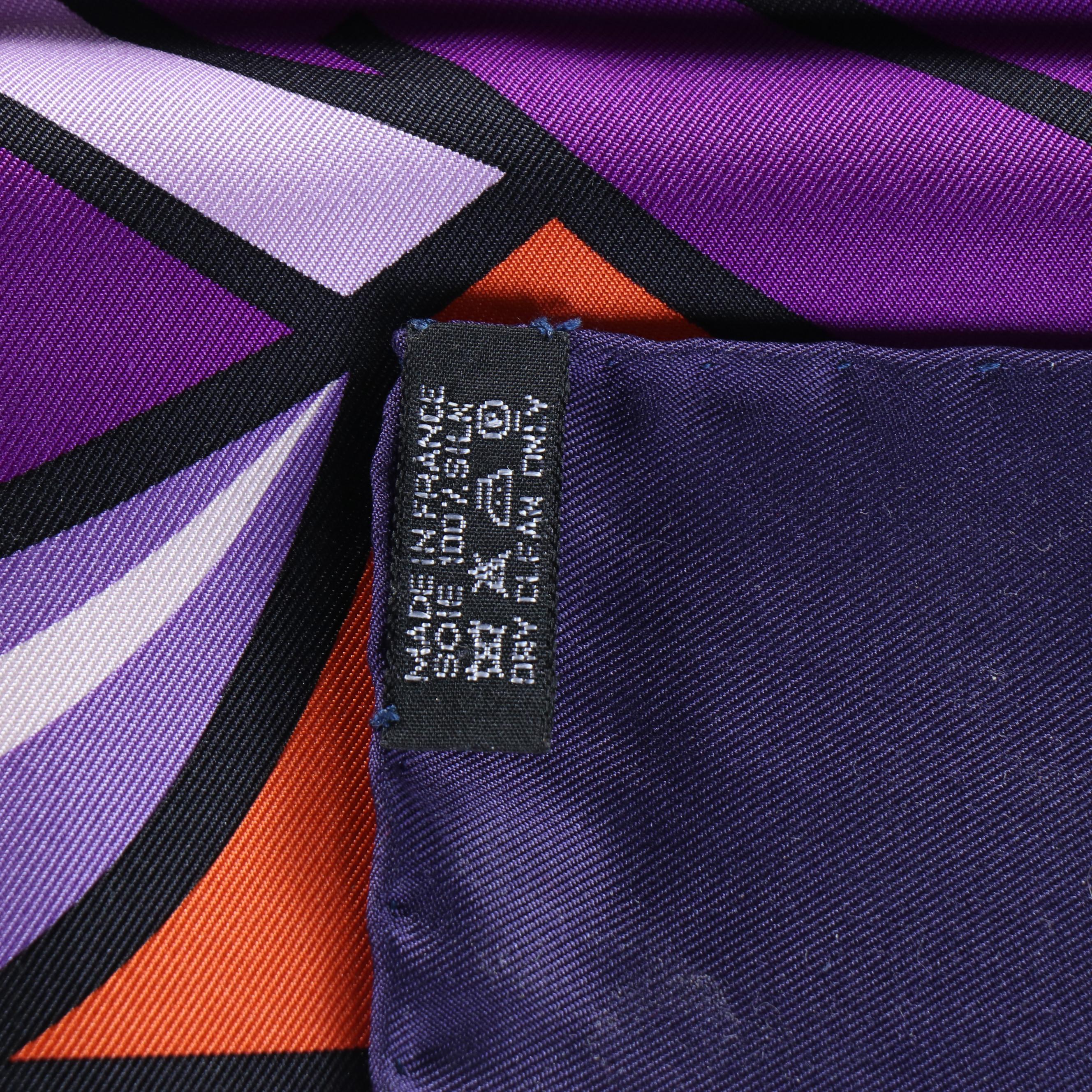 Hermès "Quadrige" Silk Twill Scarf 90 in Box