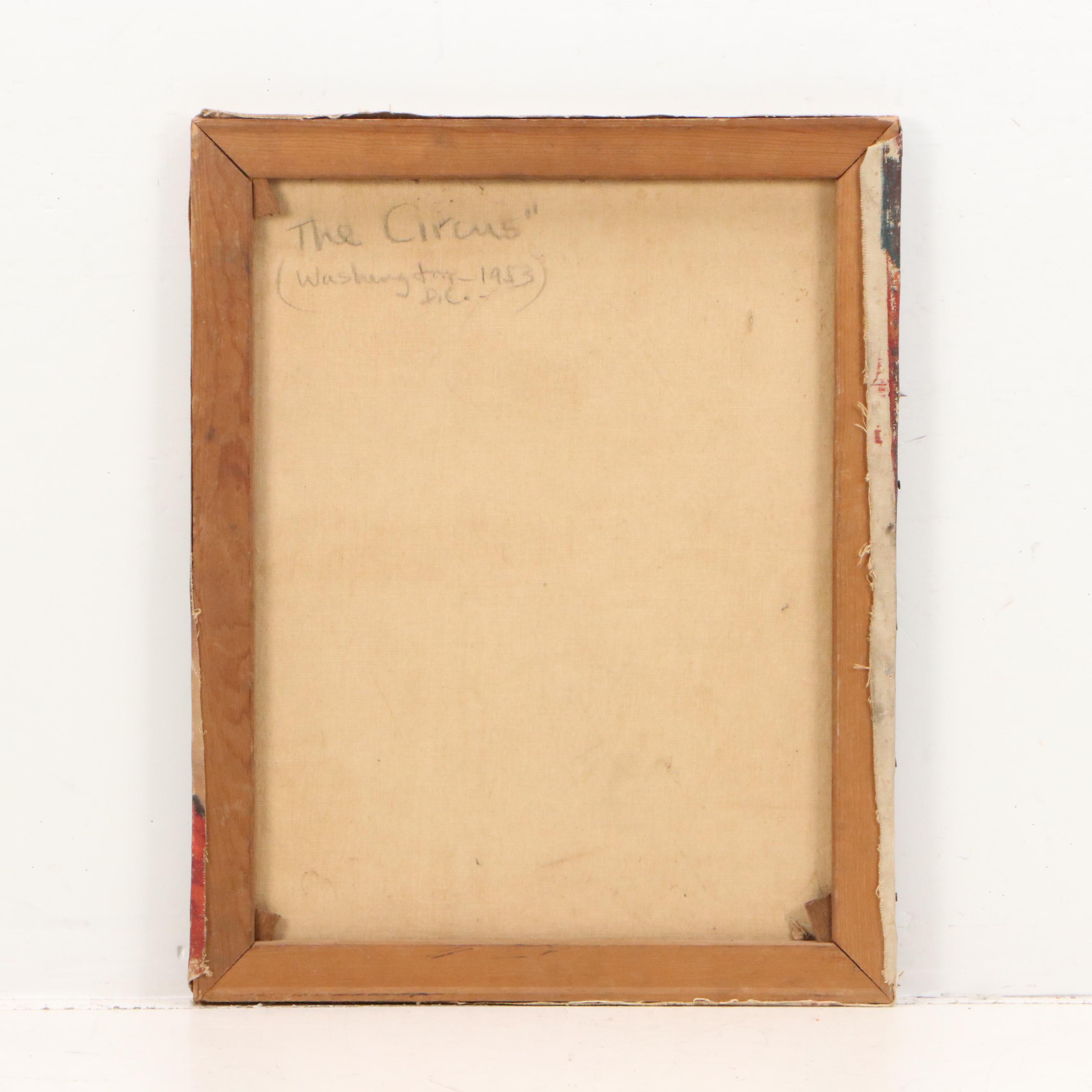 Sydney S. Gelfand Oil Painting "The Circus," 1953