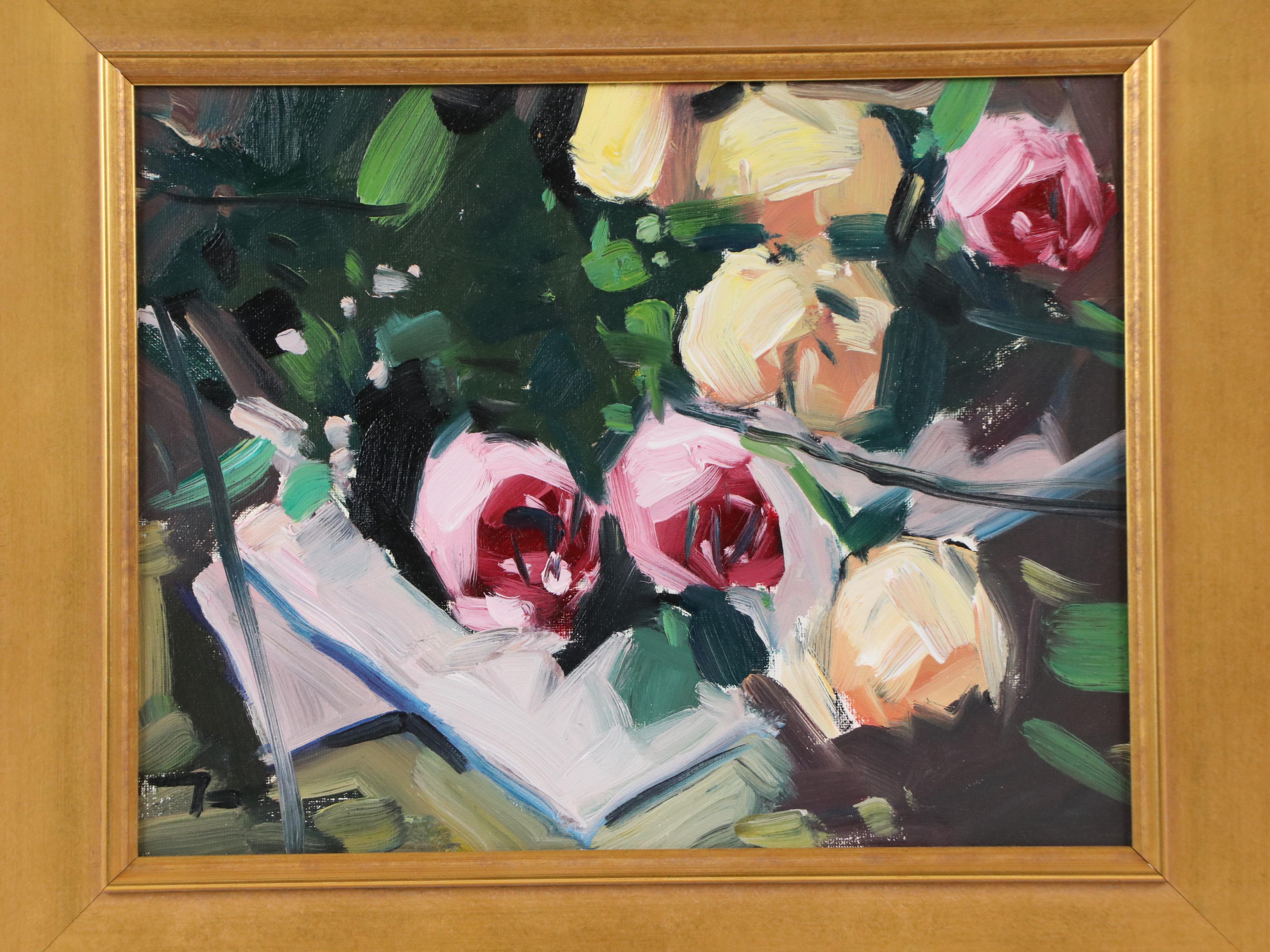 Jose Trujillo Oil Painting "Roses," 2019