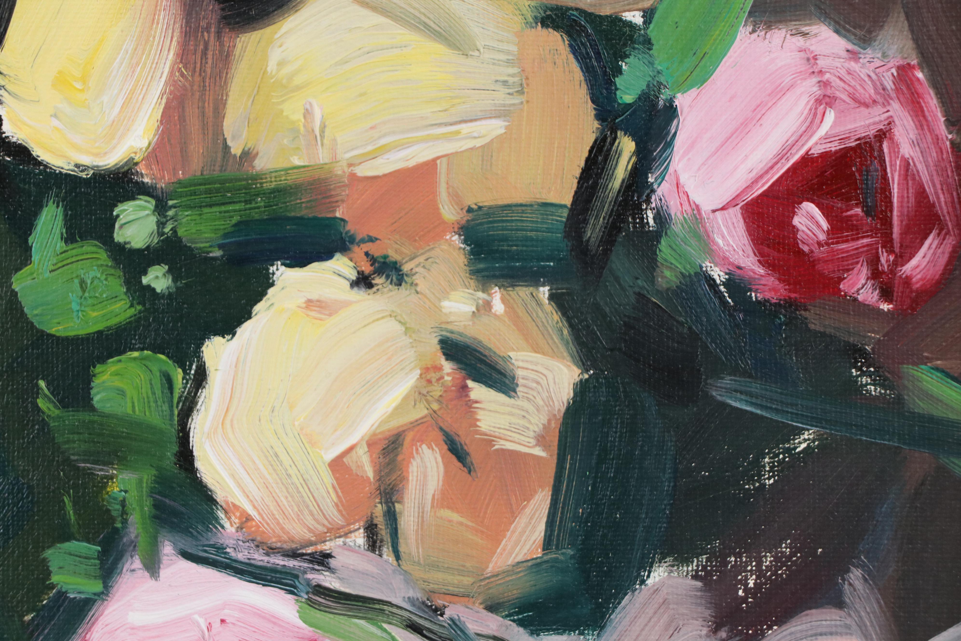 Jose Trujillo Oil Painting "Roses," 2019