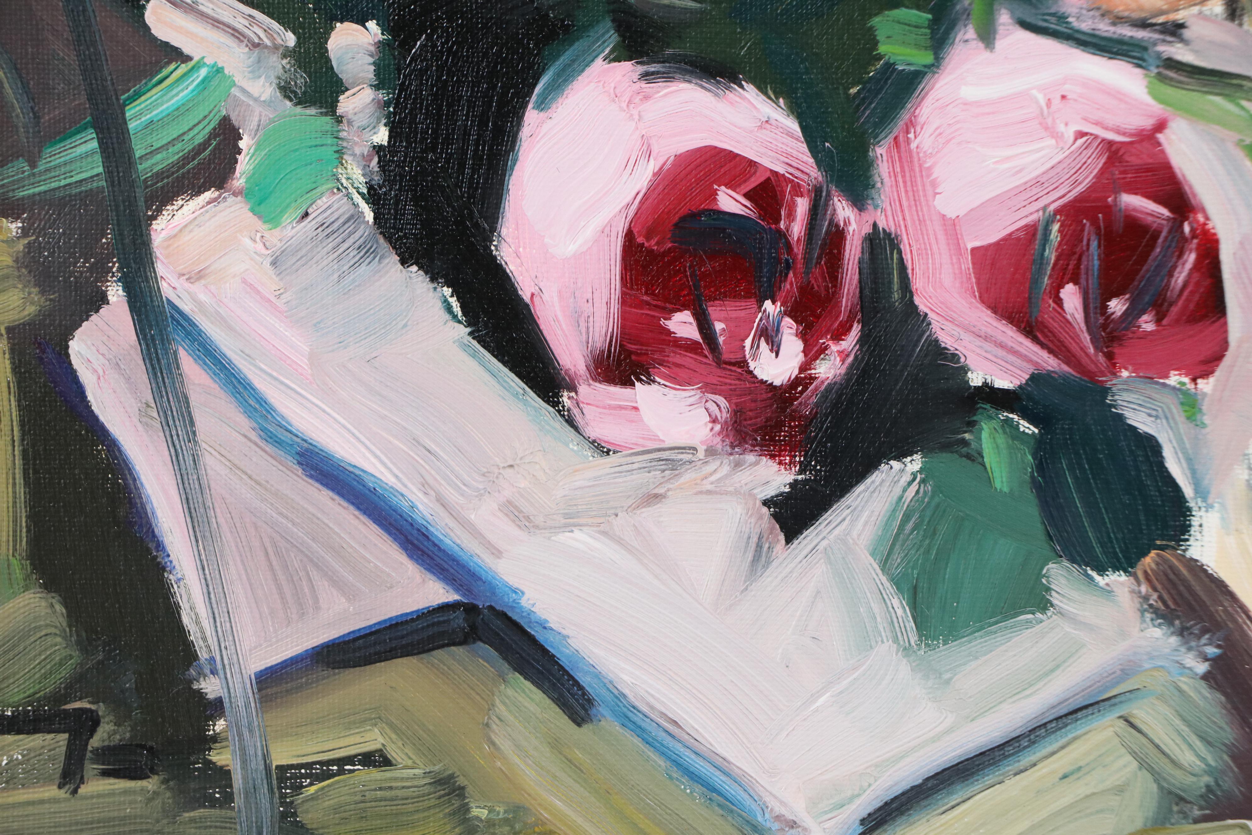 Jose Trujillo Oil Painting "Roses," 2019