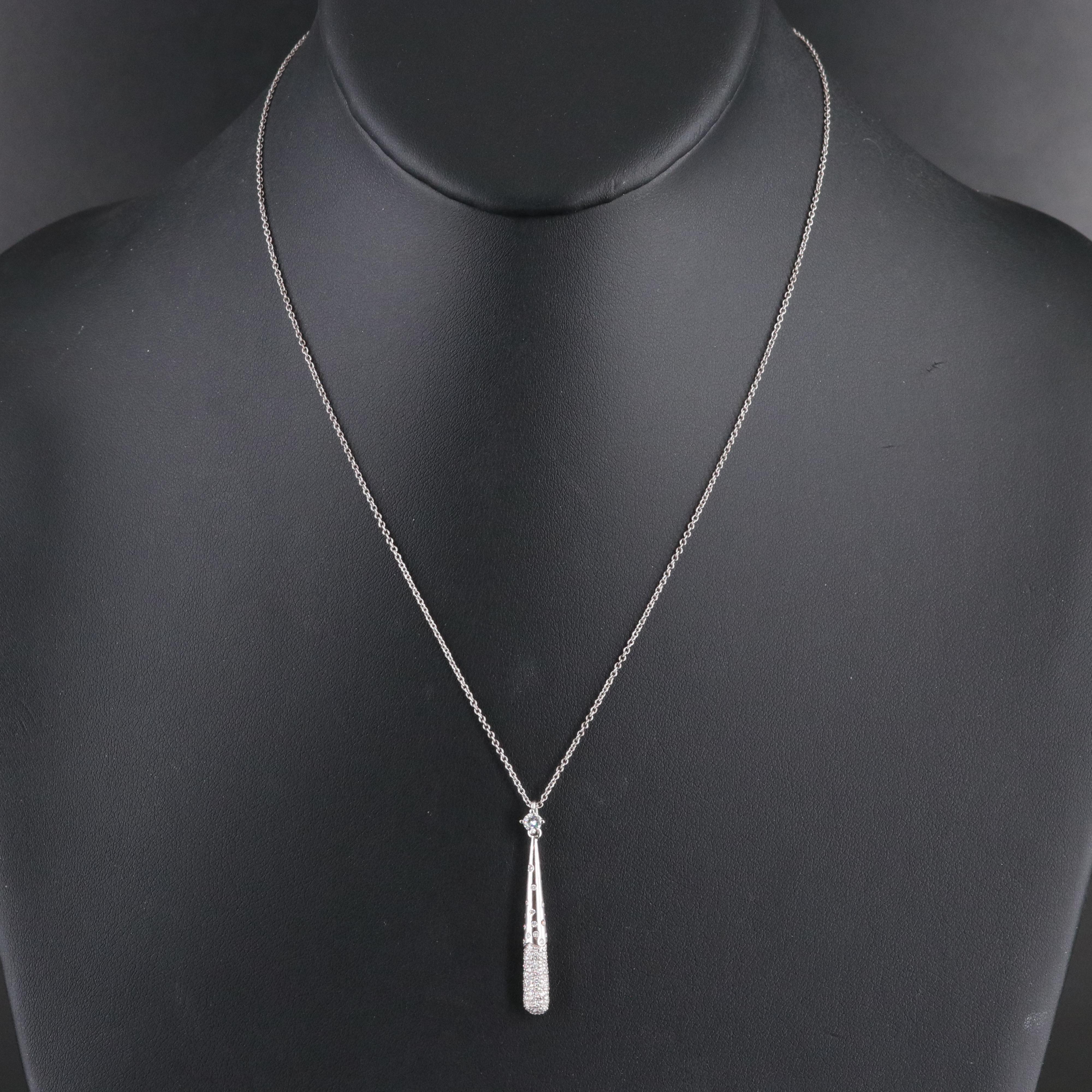 Kurt Wayne 18K 1.24 CTW Diamond Pavé Drop Pendant Necklace