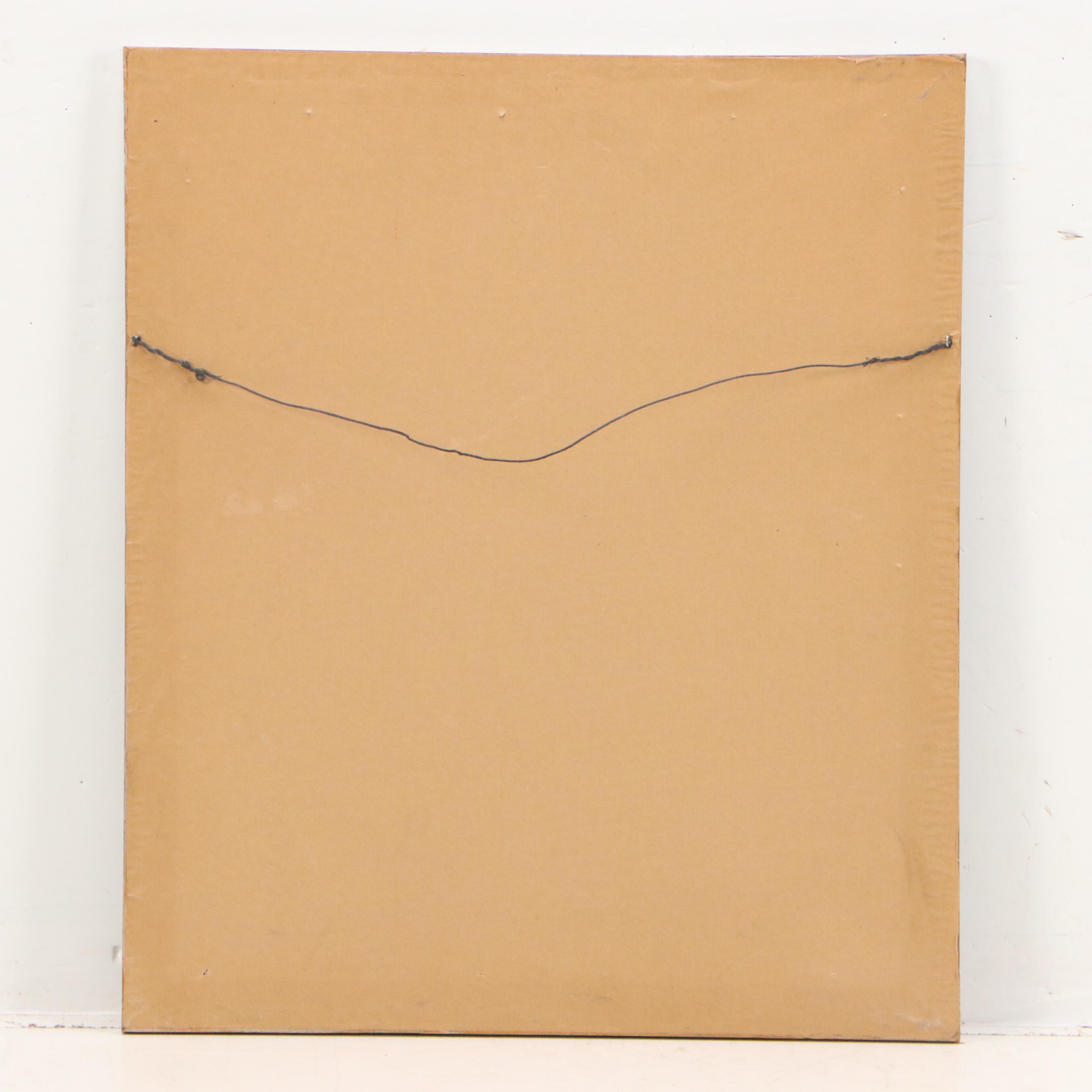 East Asian Style Watercolor Painting of Botanical Still Life, Mid-20th Century